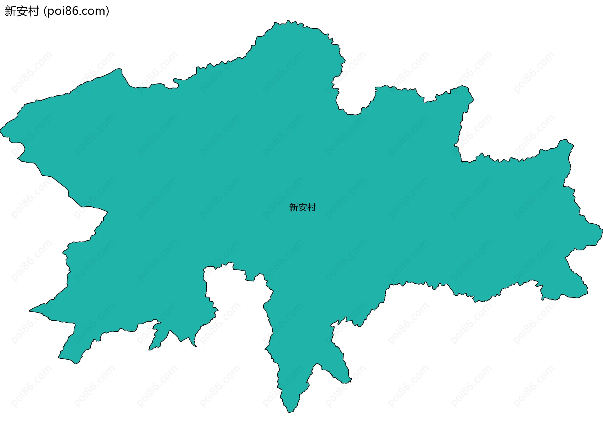 新安村边界地图