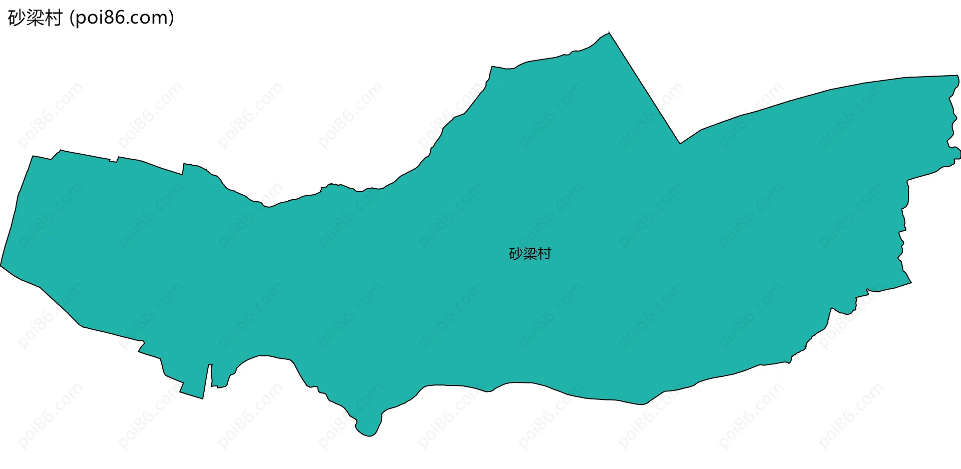 砂梁村边界地图