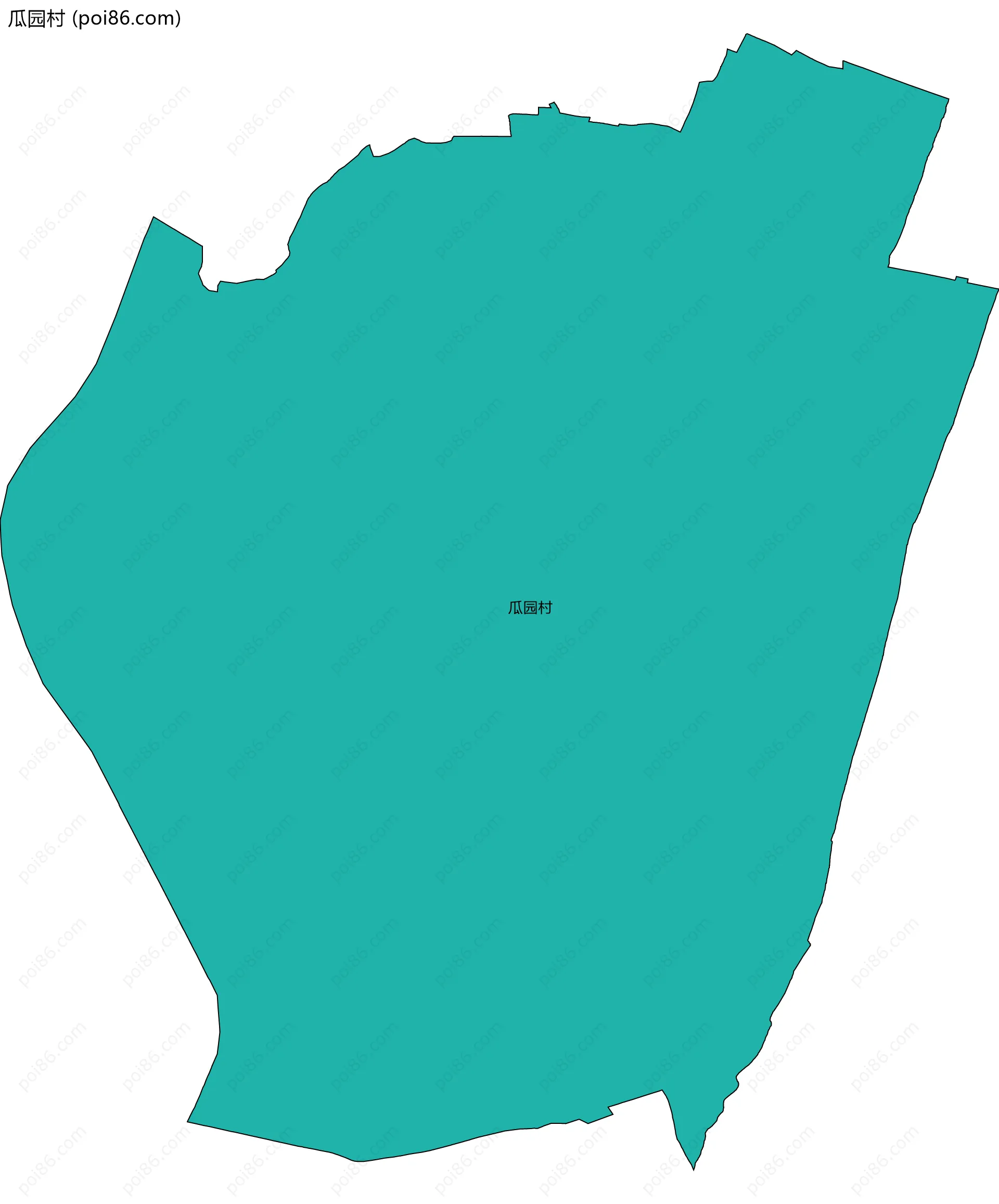 瓜园村边界地图