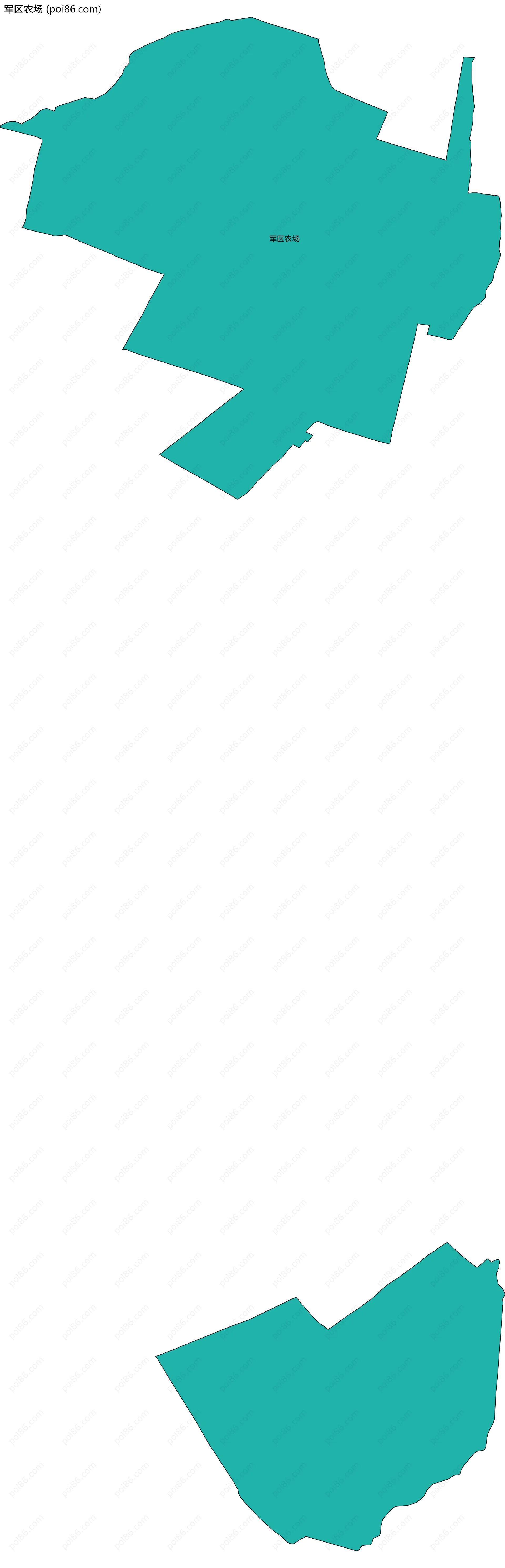 军区农场边界地图