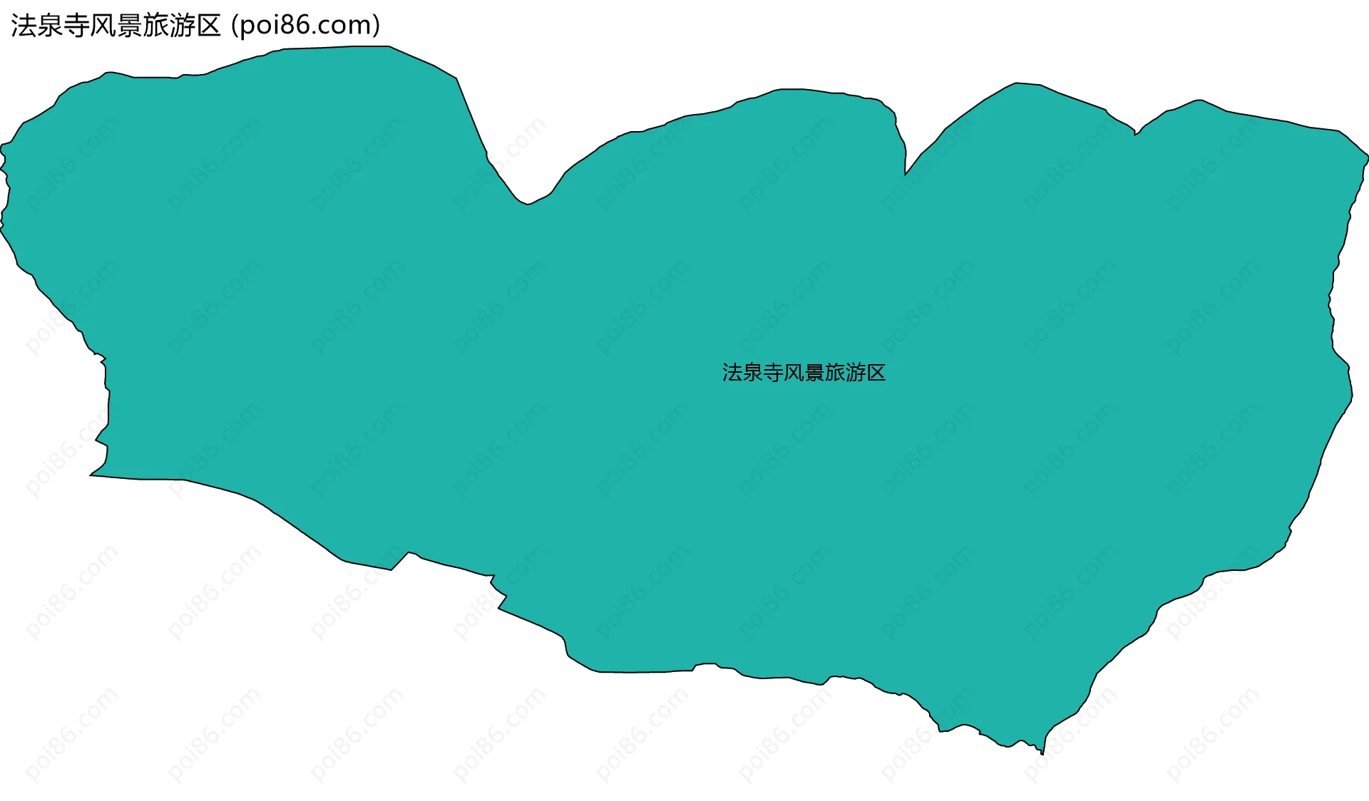 法泉寺风景旅游区边界地图