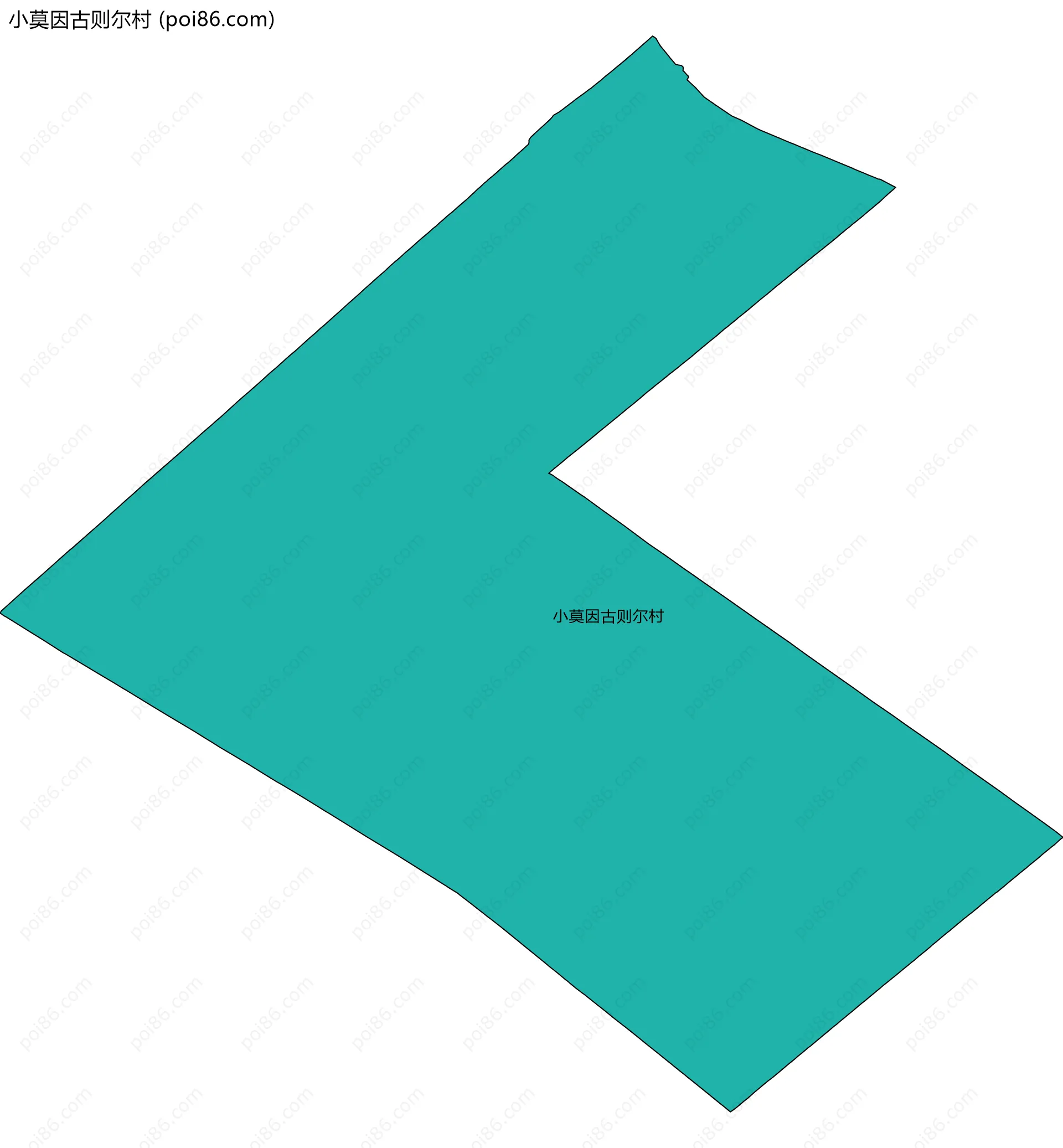 小莫因古则尔村边界地图