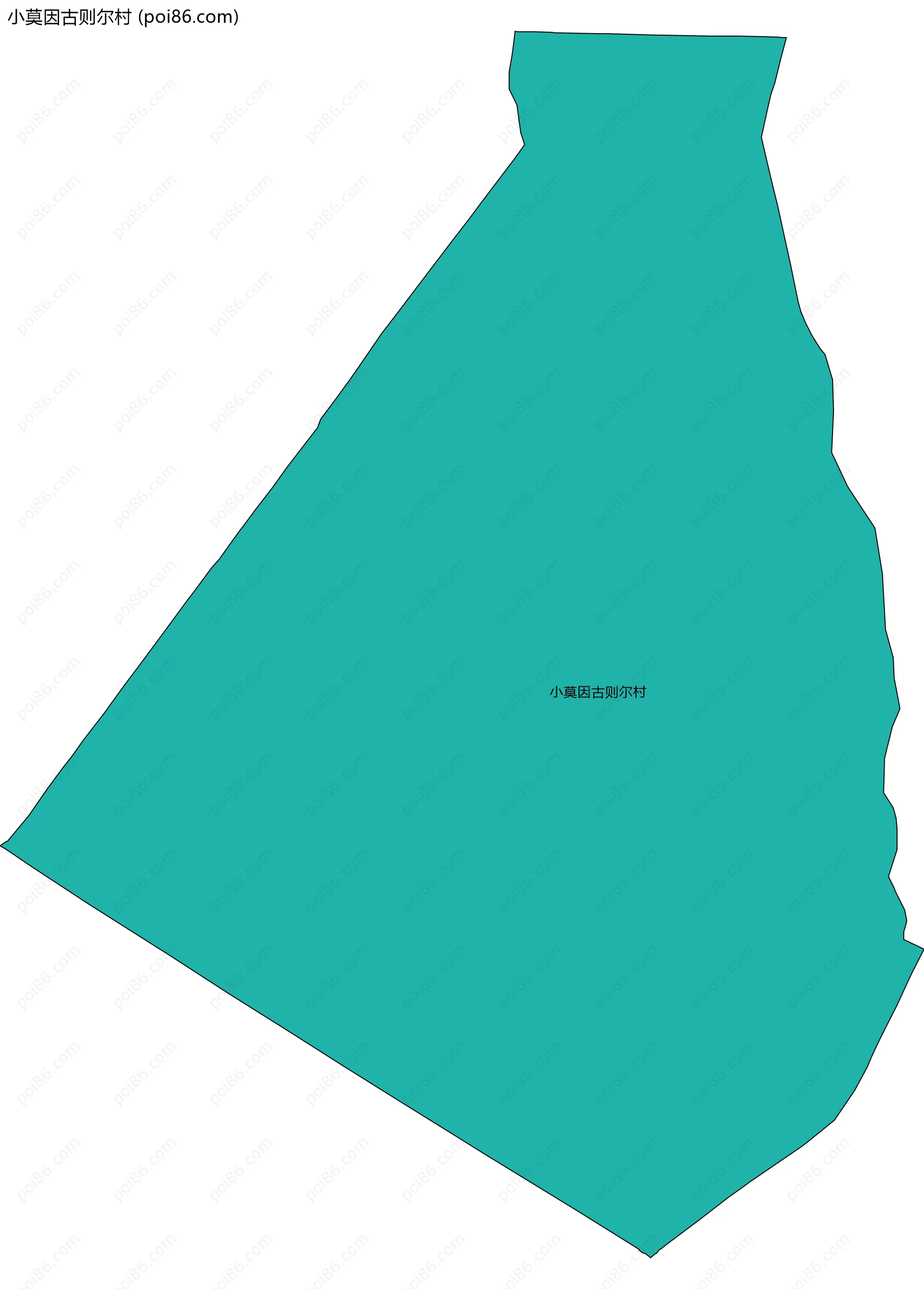 小莫因古则尔村边界地图
