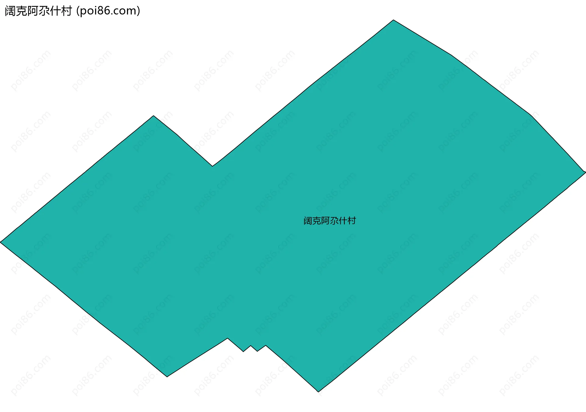 阔克阿尕什村边界地图