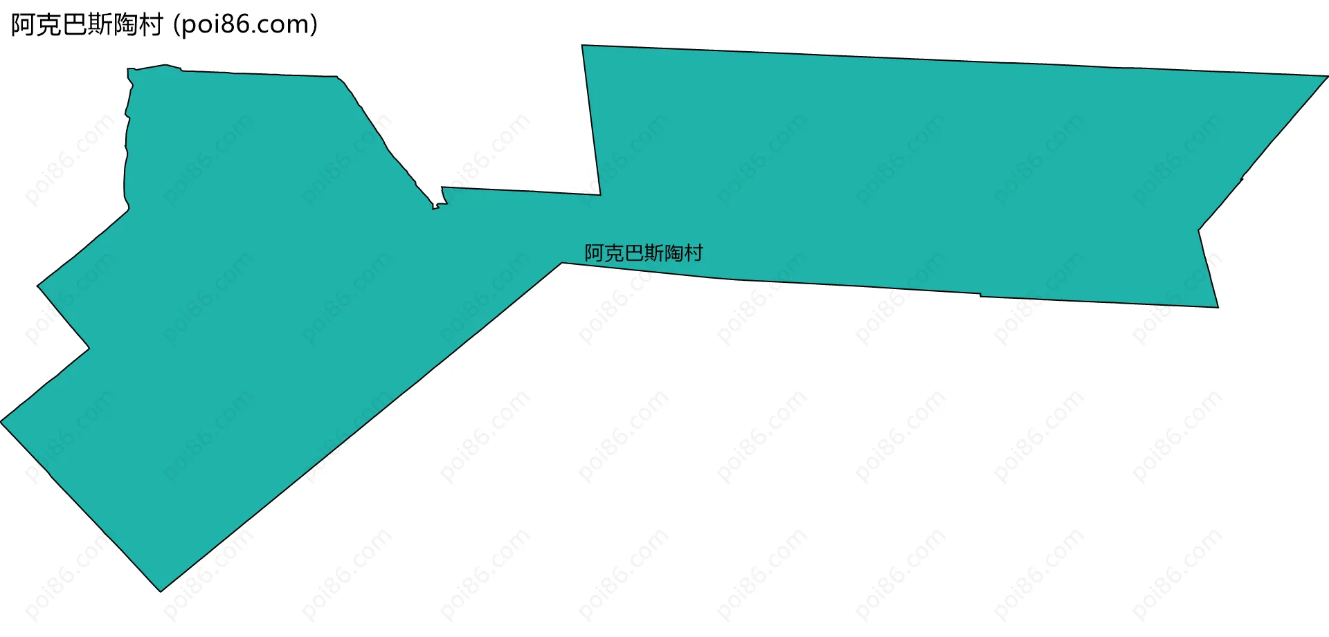 阿克巴斯陶村边界地图