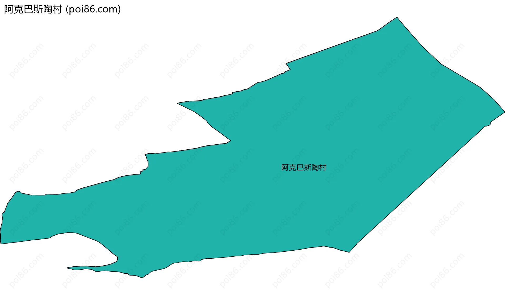 阿克巴斯陶村边界地图