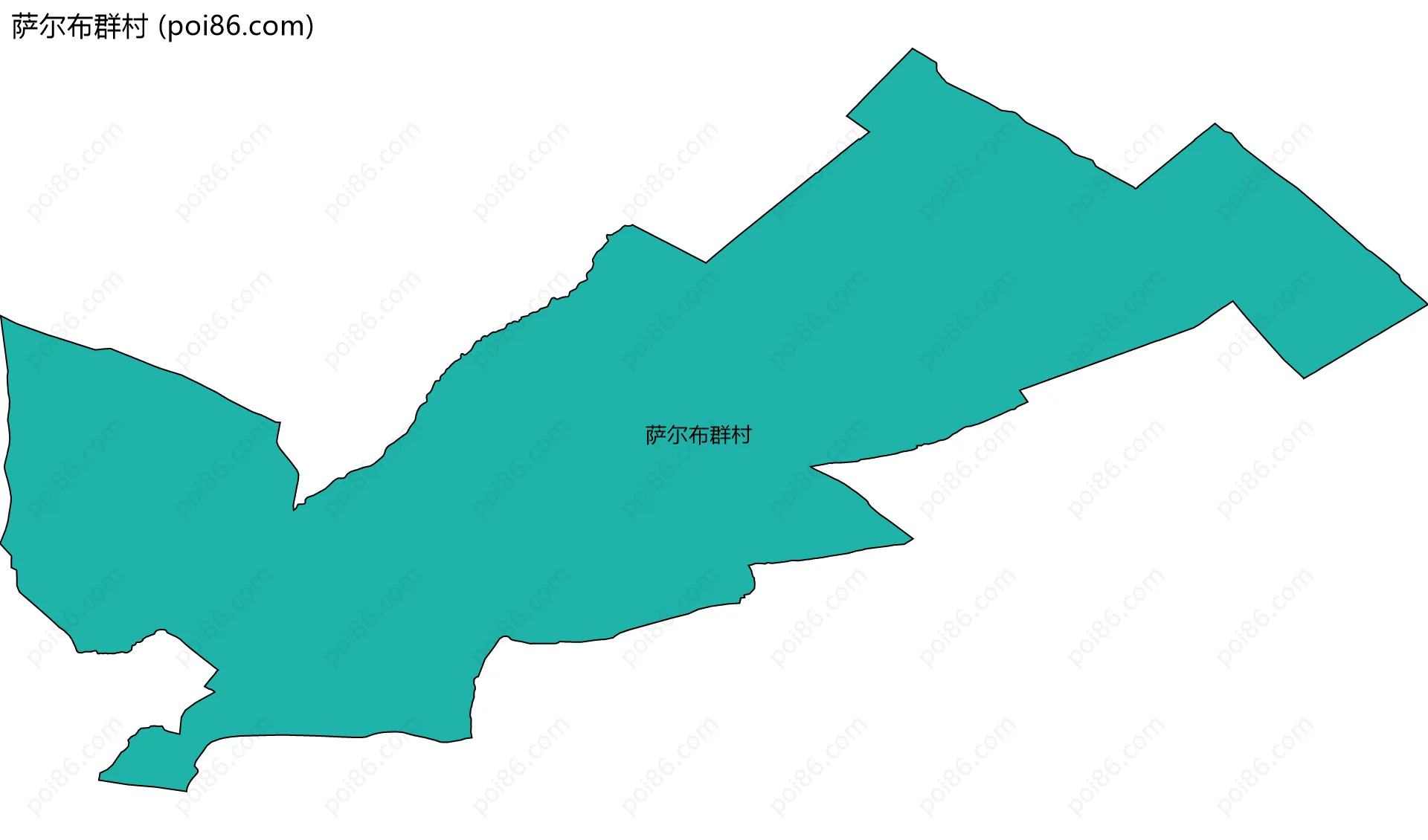 萨尔布群村边界地图