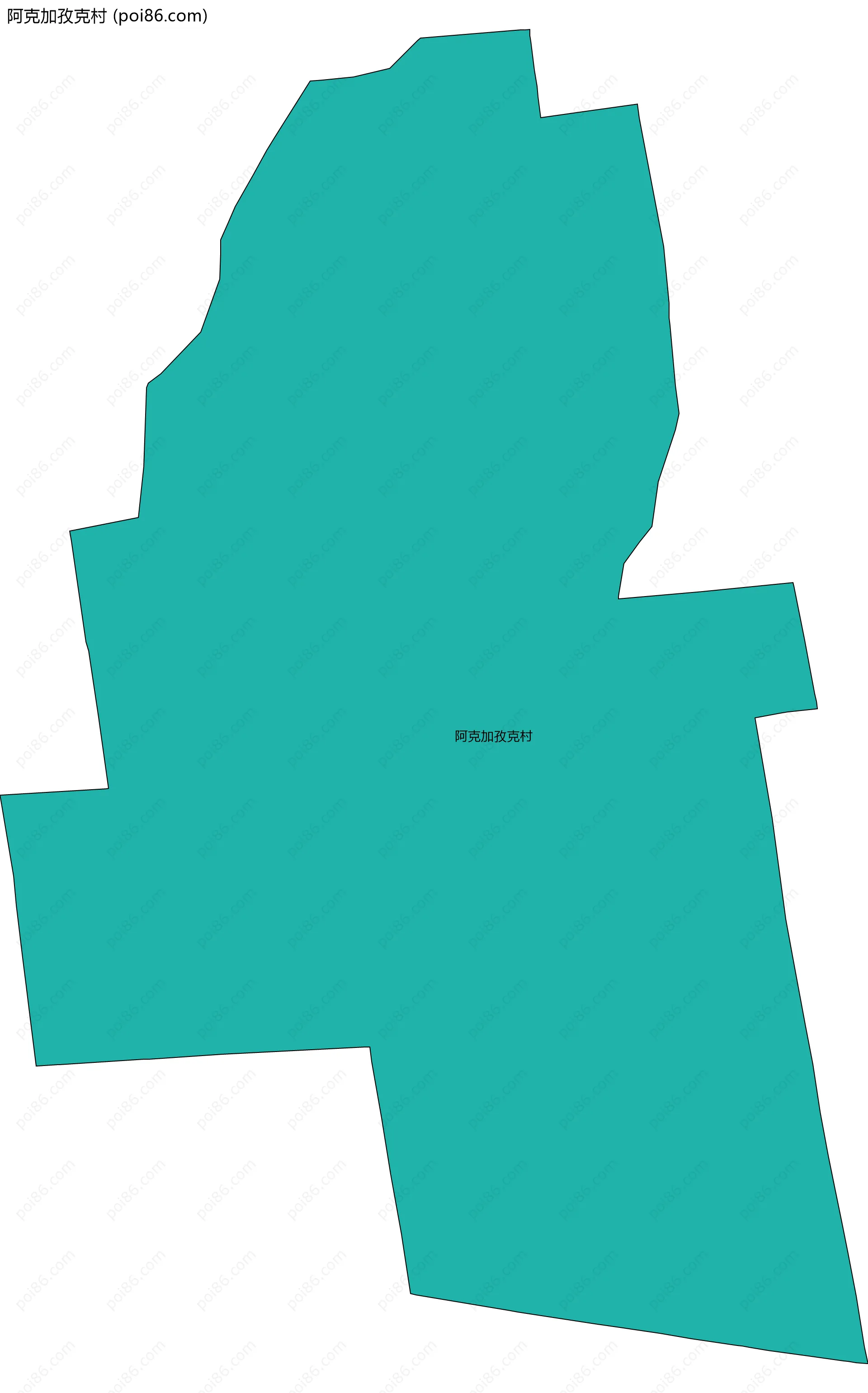 阿克加孜克村边界地图