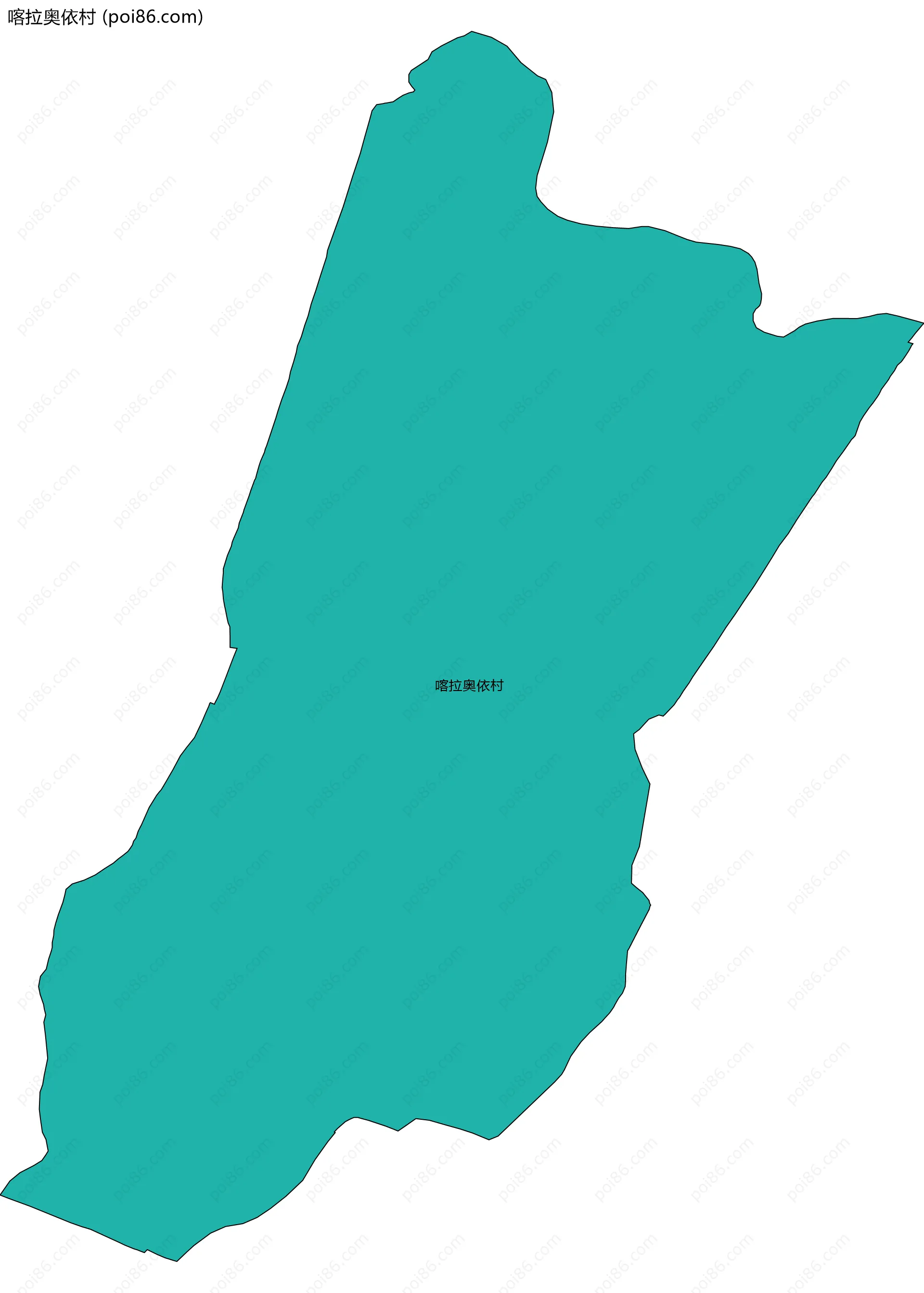 喀拉奥依村边界地图