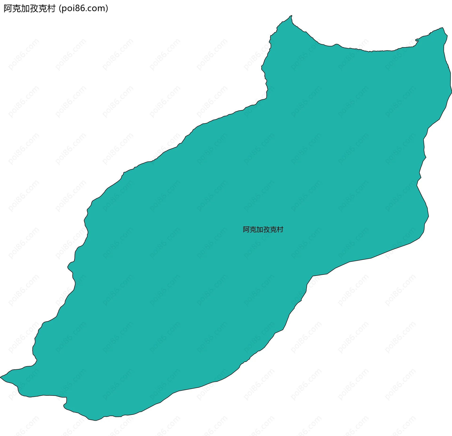 阿克加孜克村边界地图