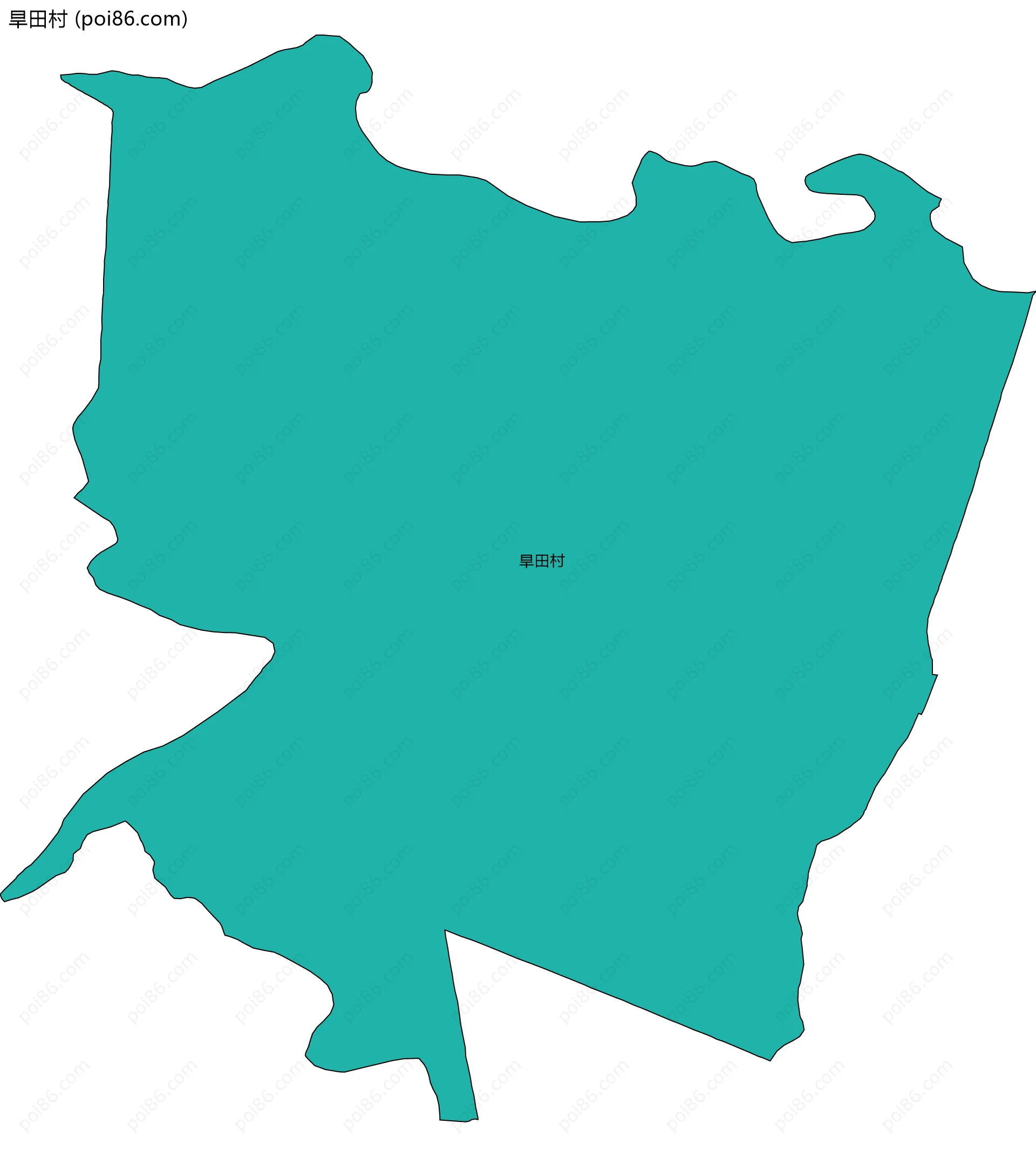 旱田村边界地图