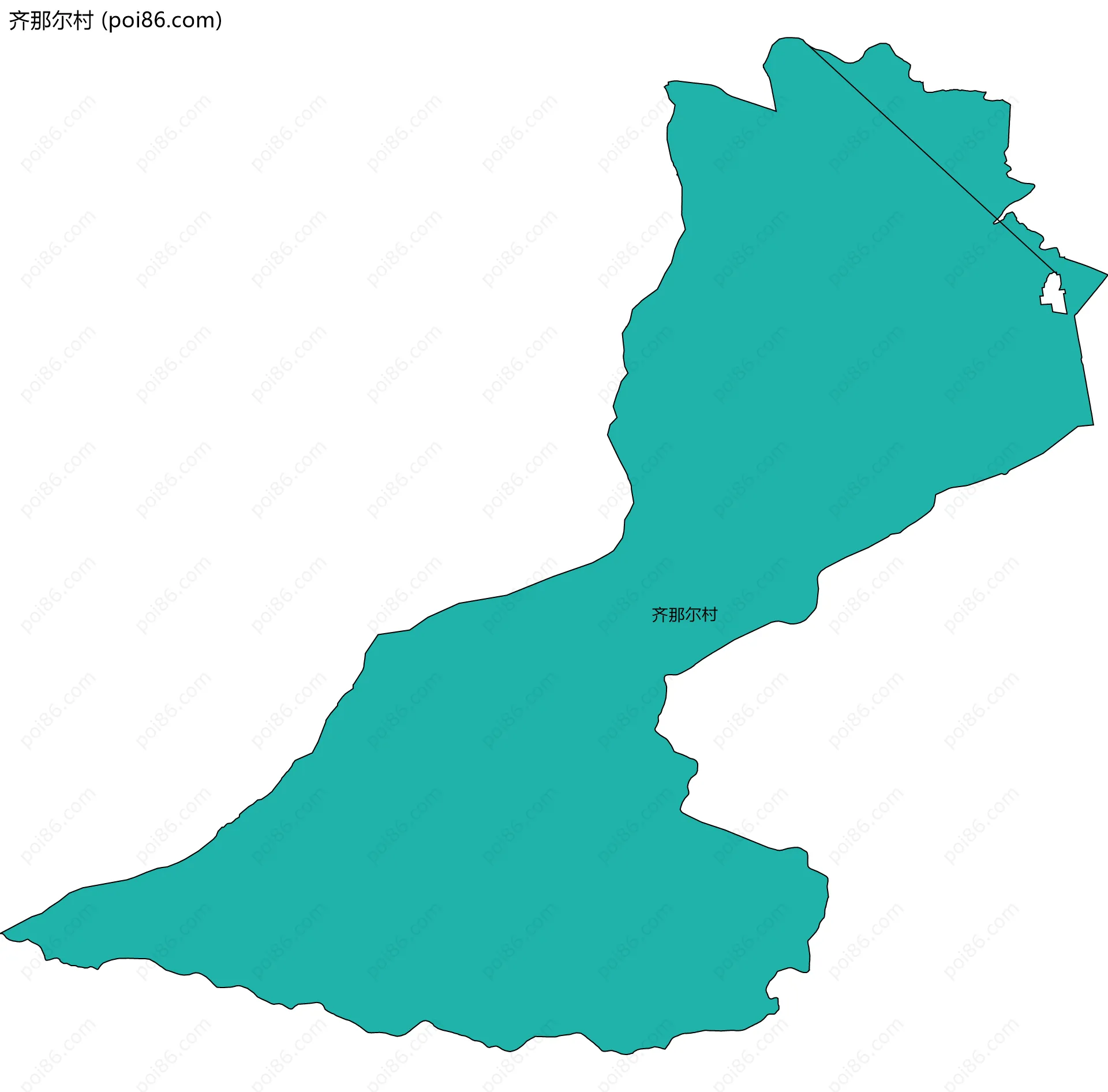 齐那尔村边界地图