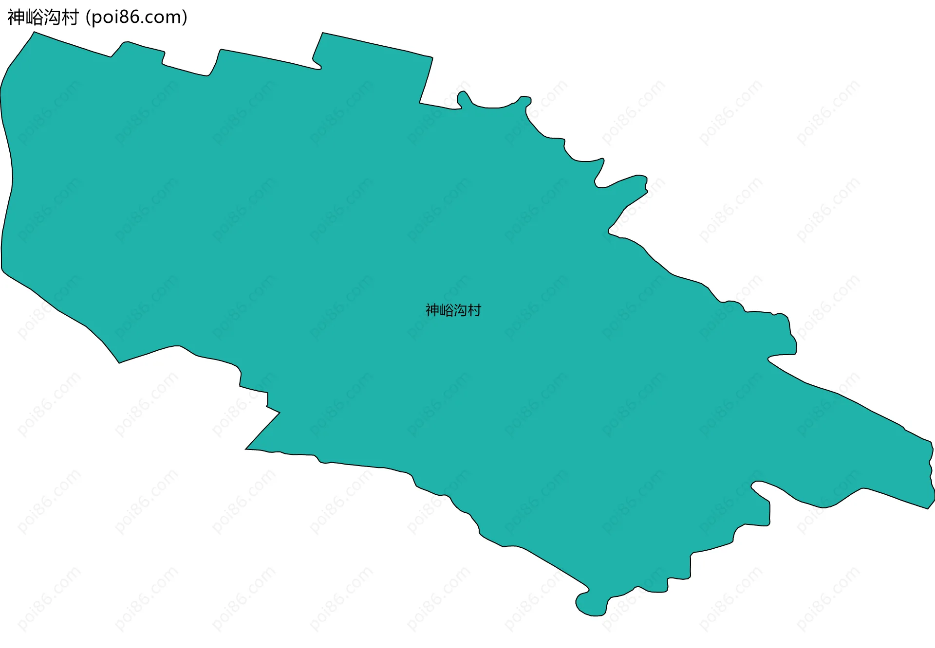 神峪沟村边界地图