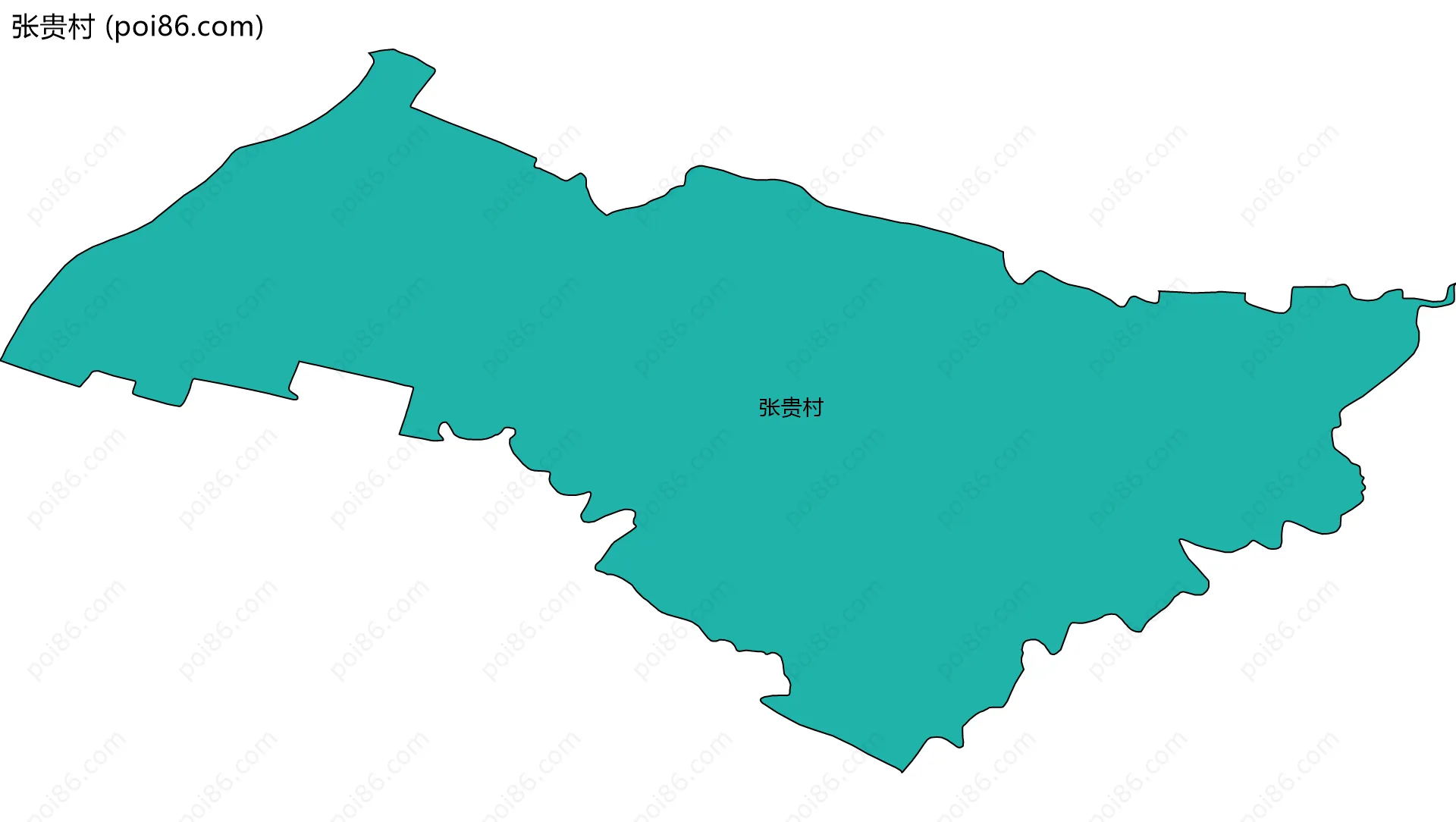 张贵村边界地图