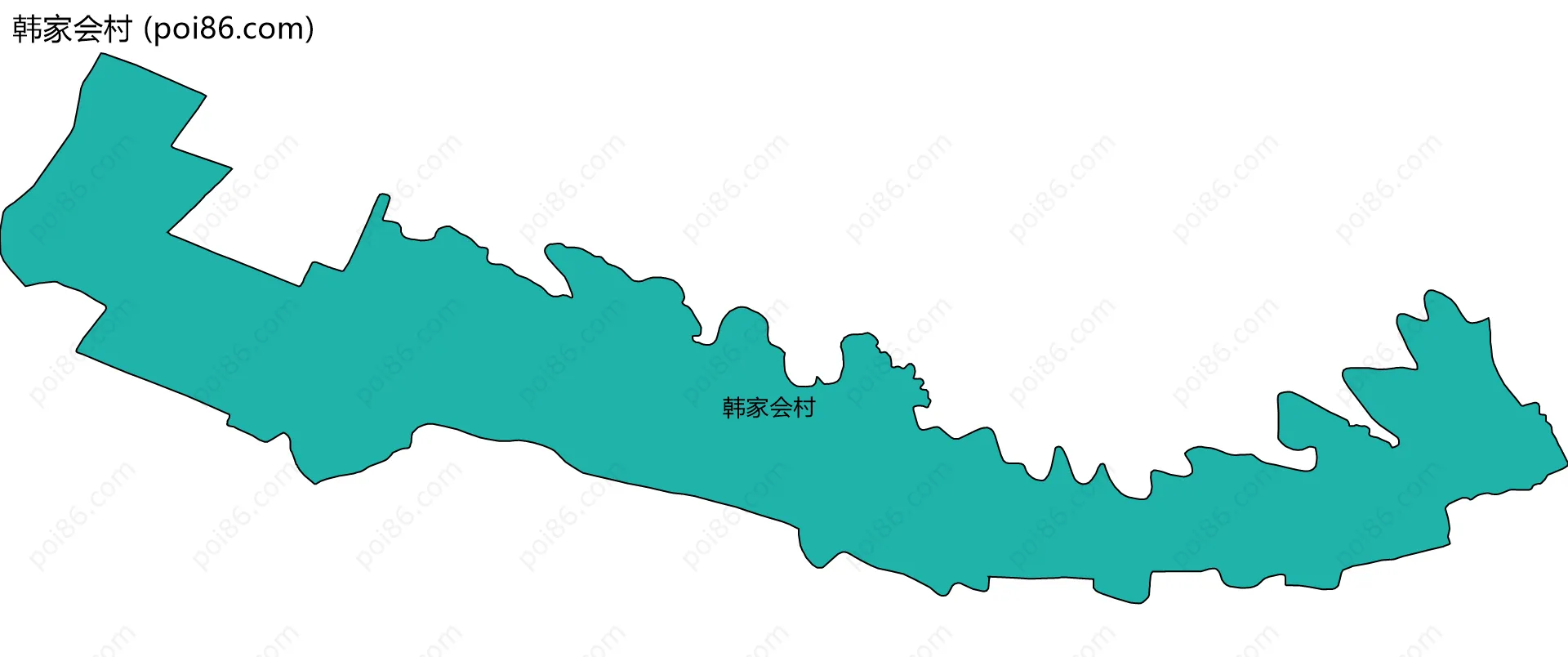 韩家会村边界地图