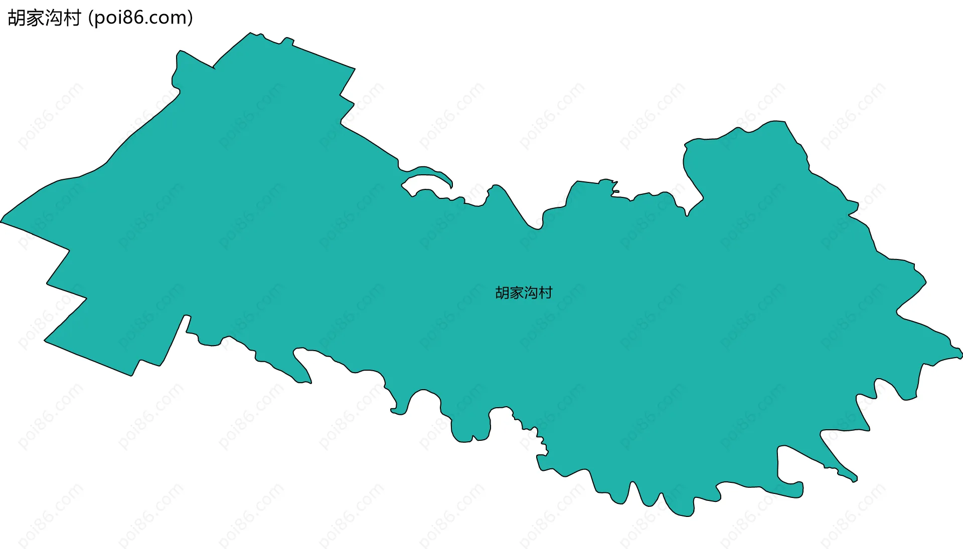 胡家沟村边界地图