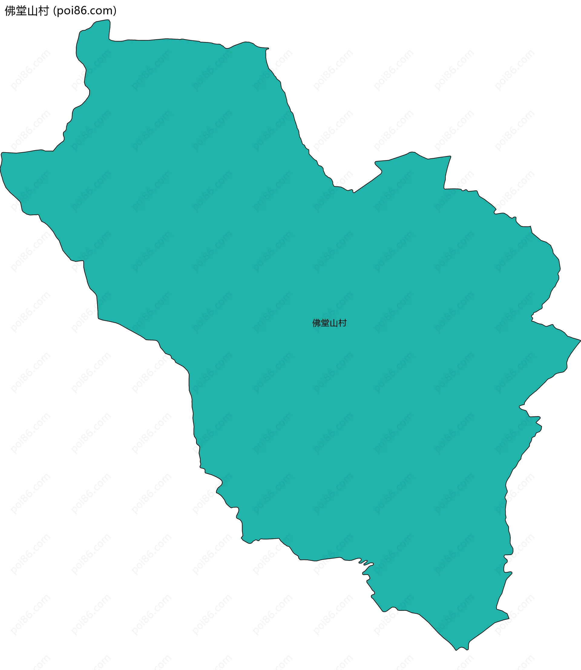 佛堂山村边界地图