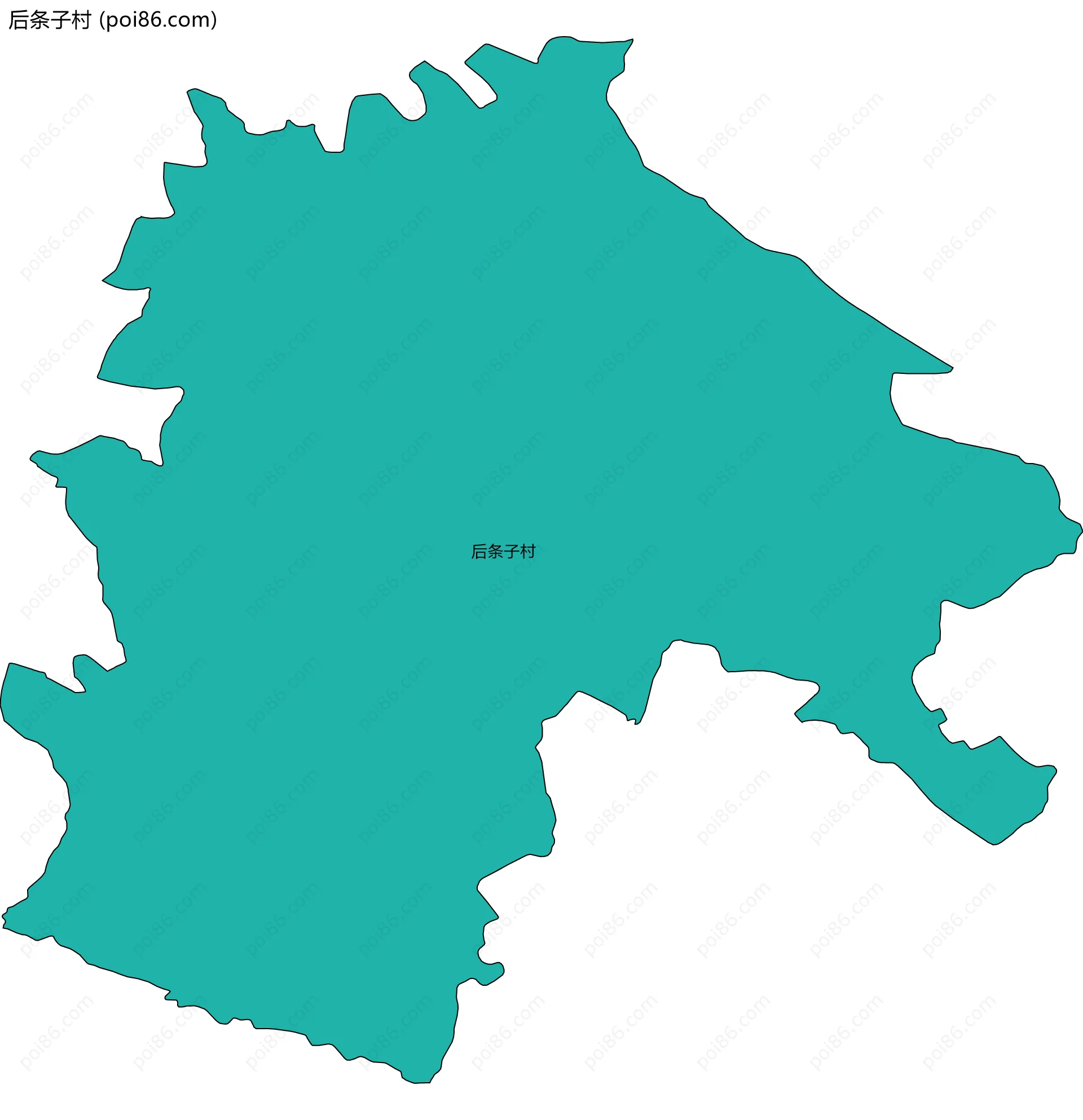 后条子村边界地图