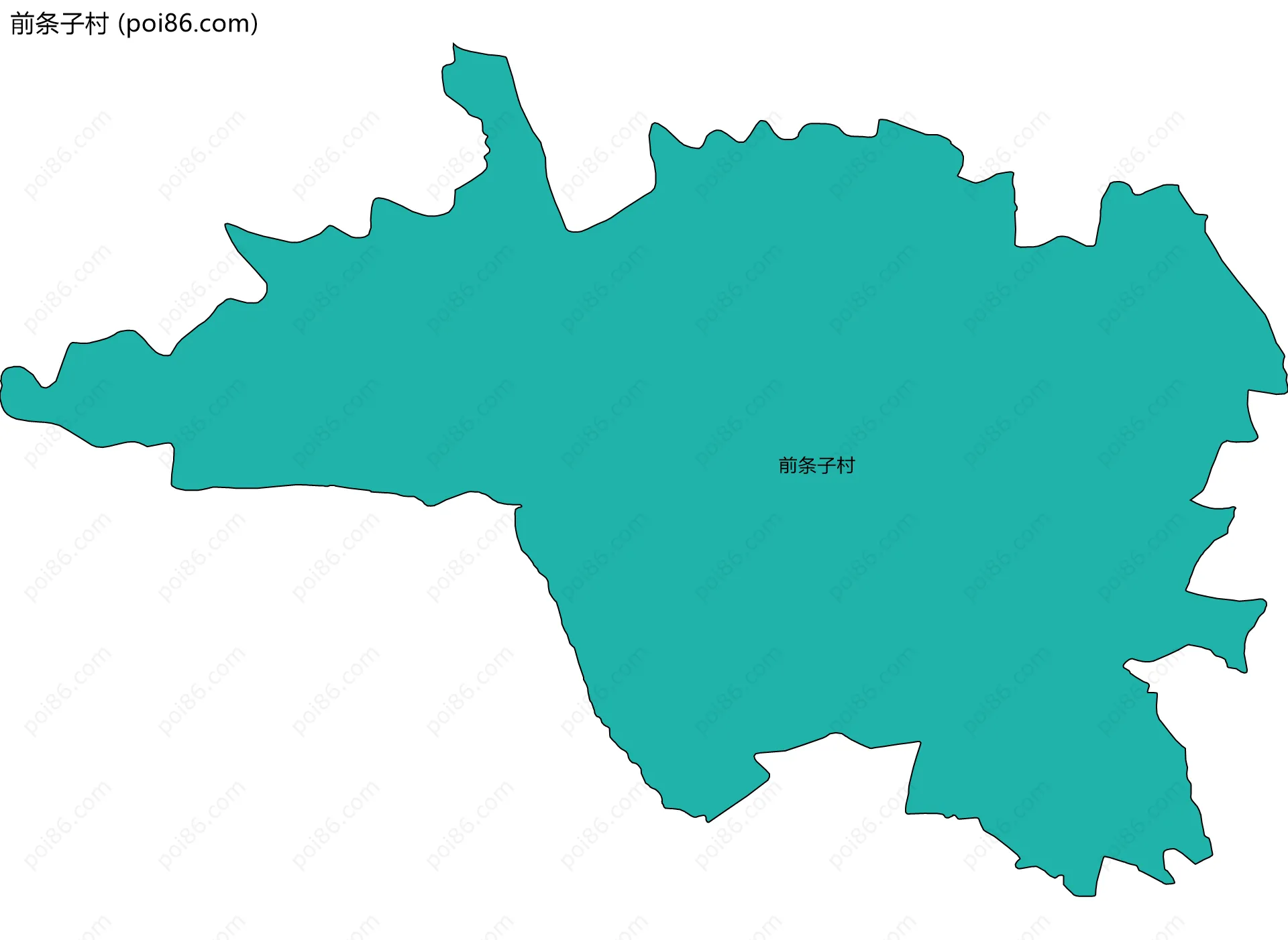 前条子村边界地图