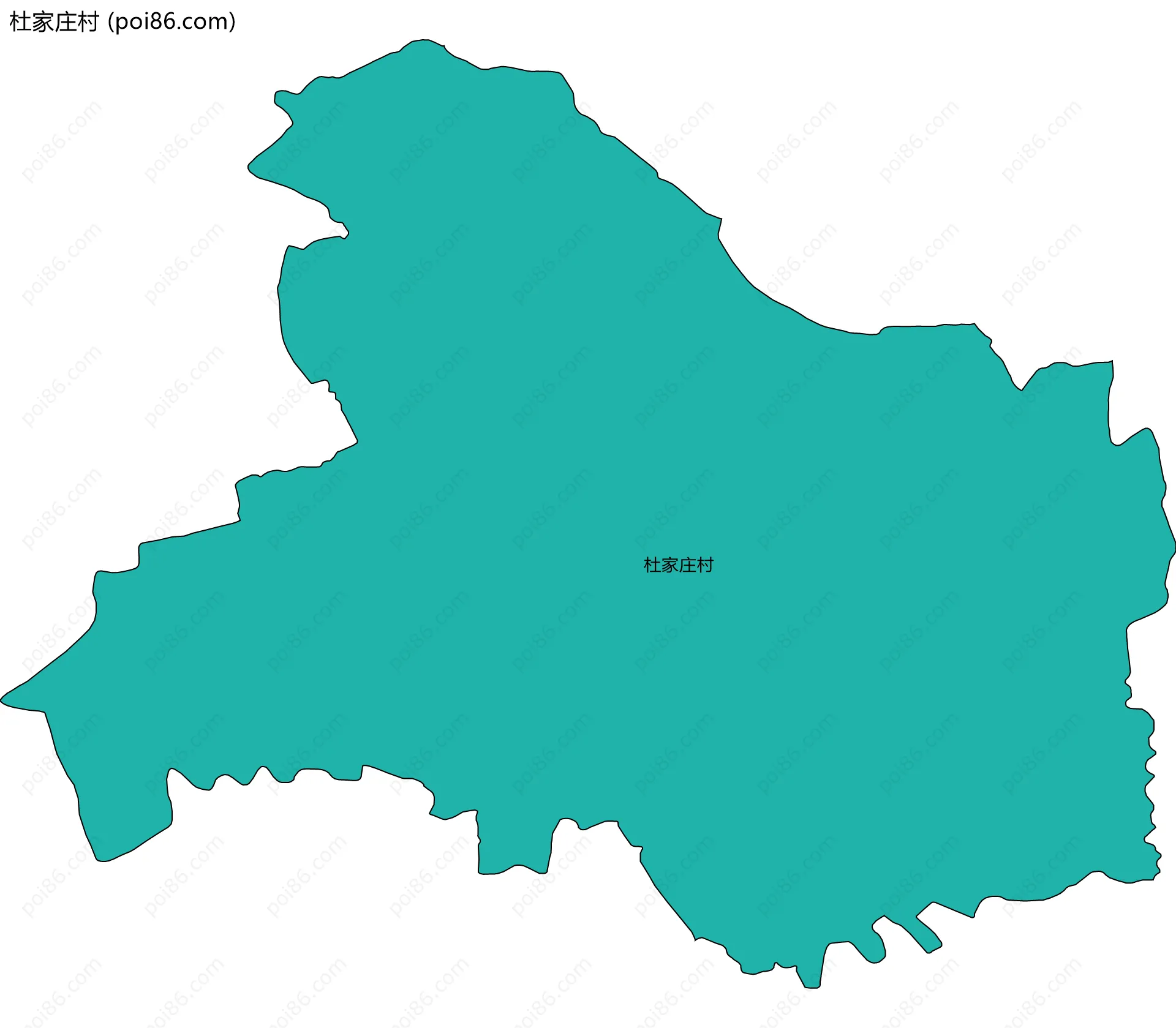 杜家庄村边界地图