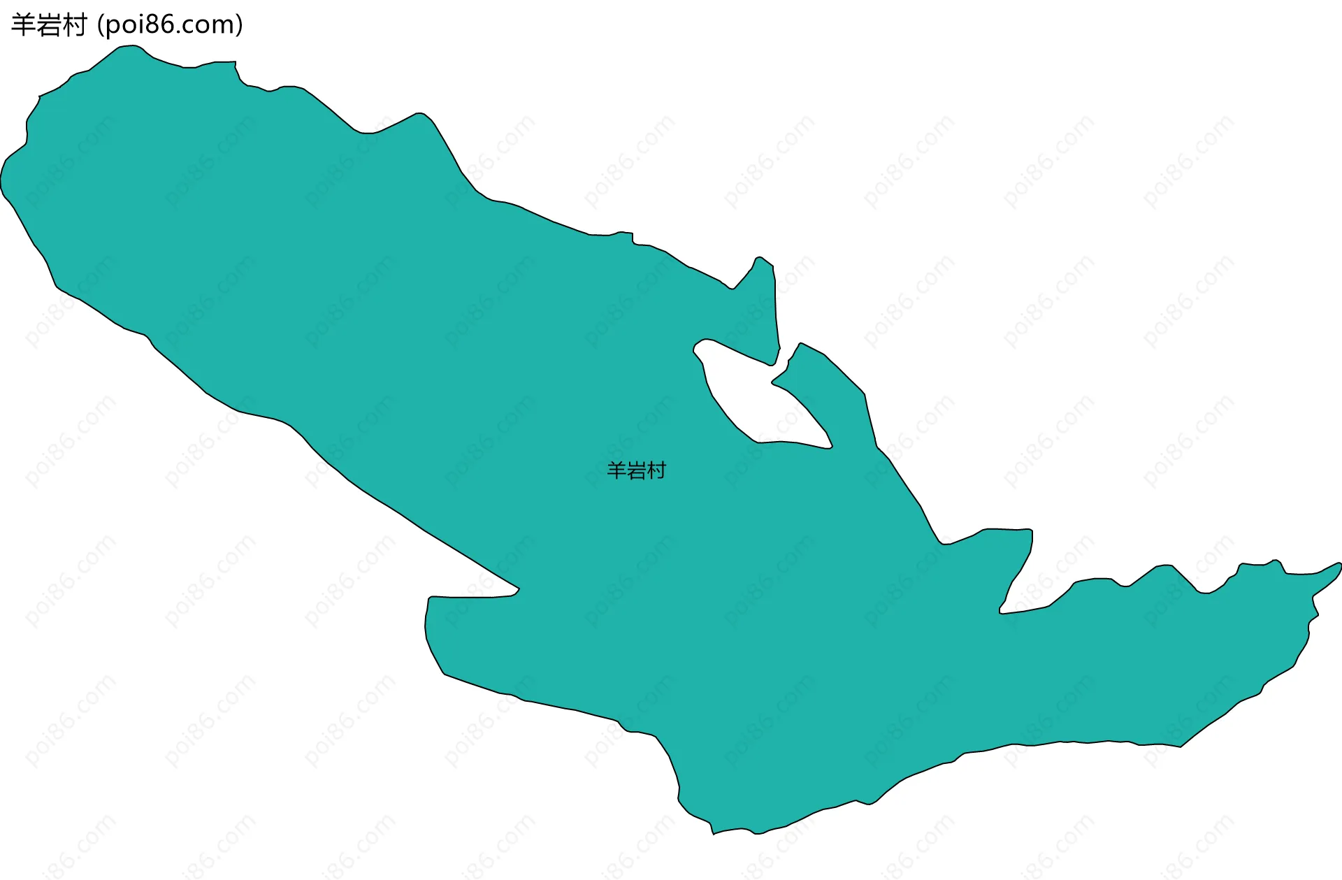 羊岩村边界地图
