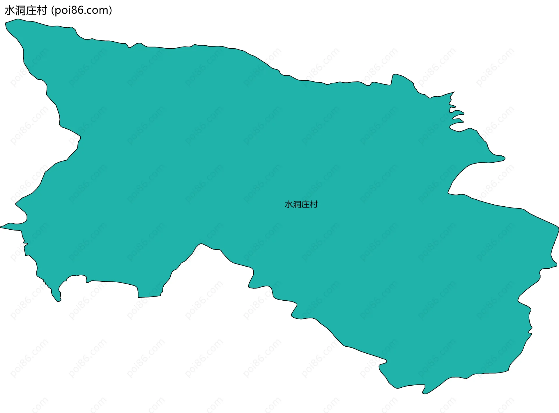 水洞庄村边界地图