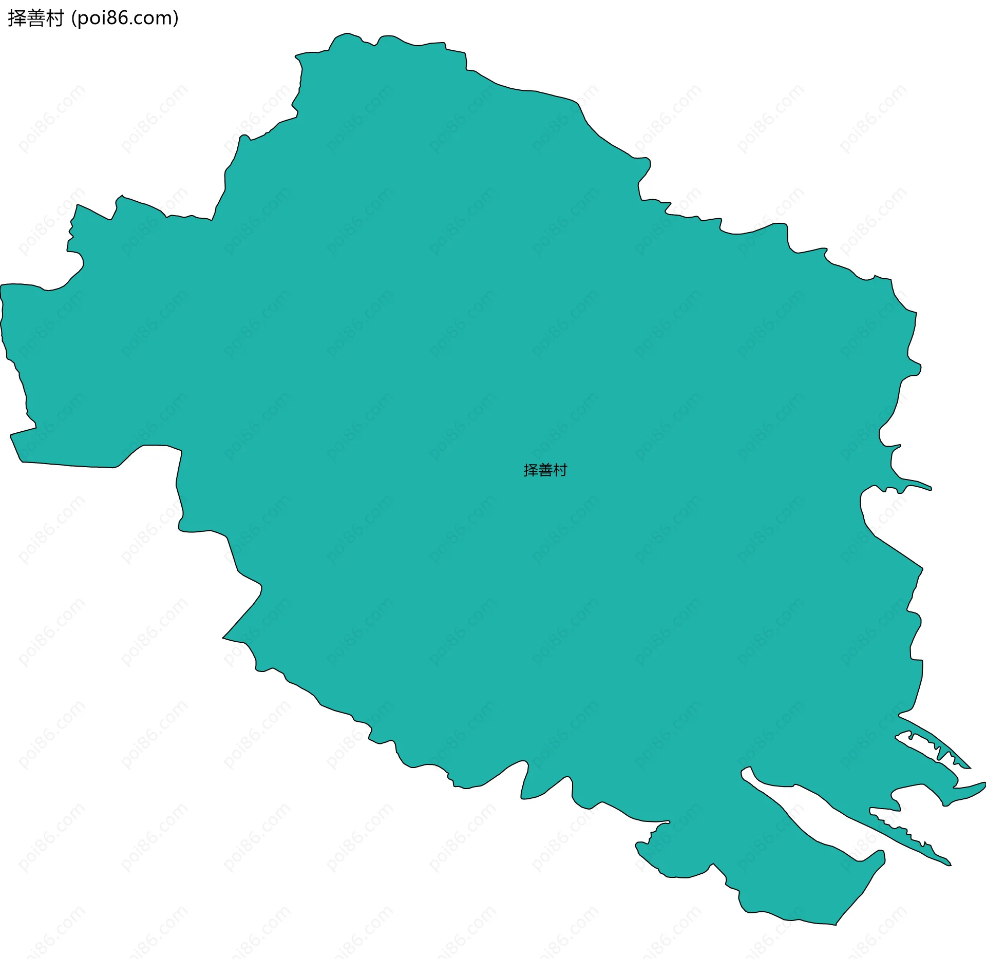 择善村边界地图