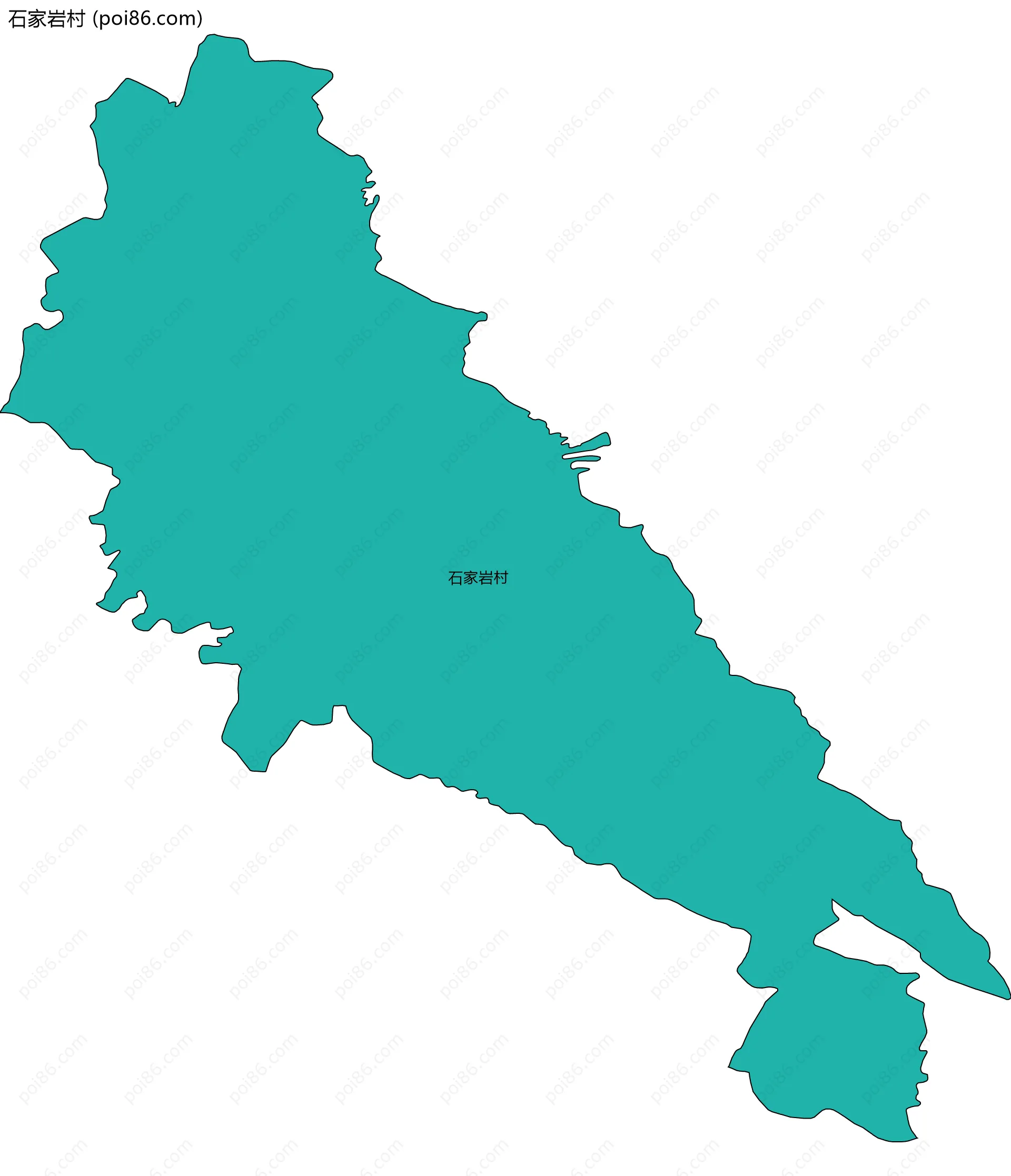 石家岩村边界地图