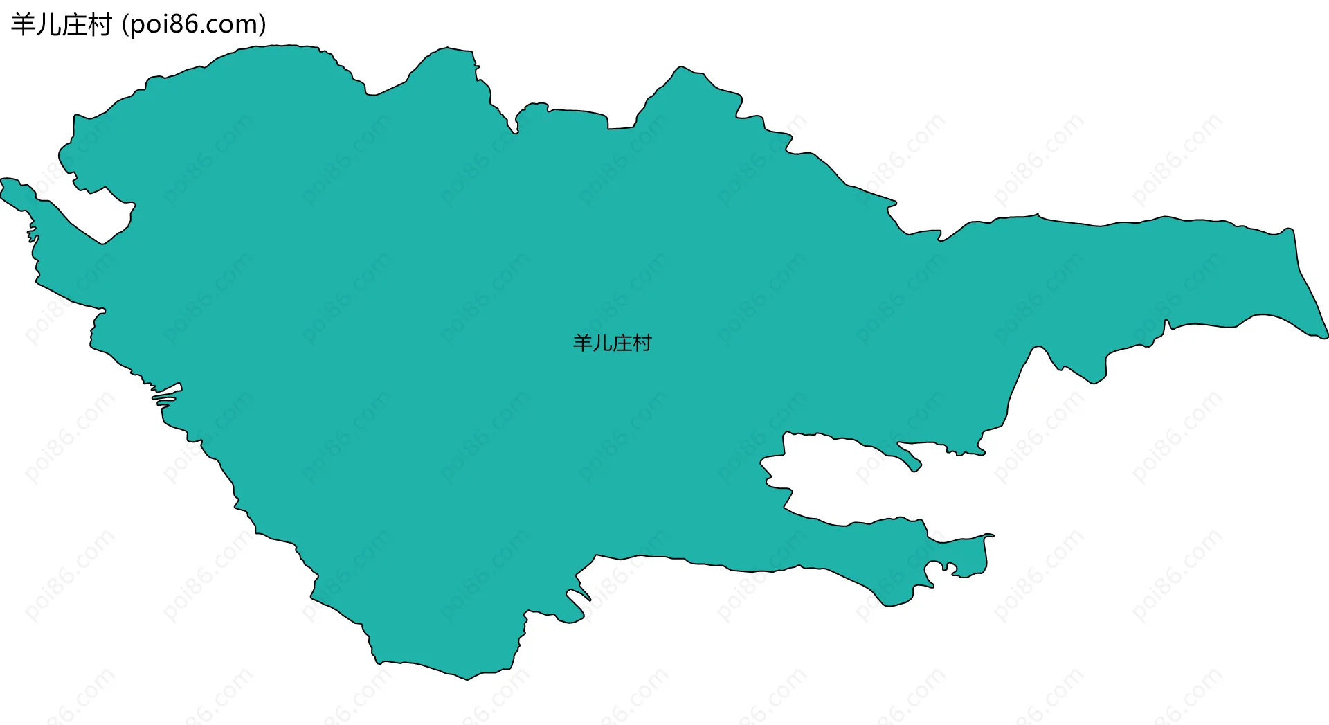 羊儿庄村边界地图