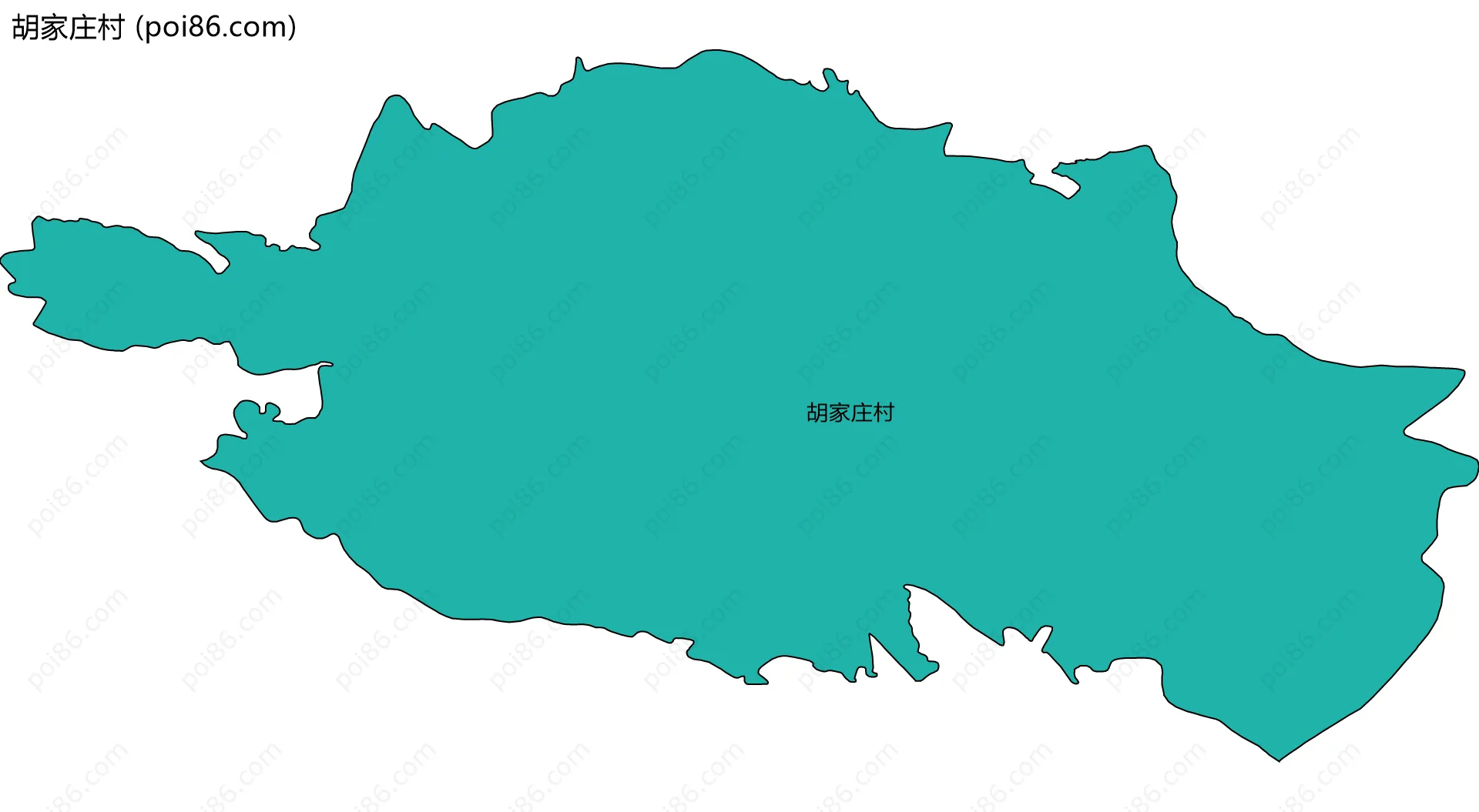 胡家庄村边界地图