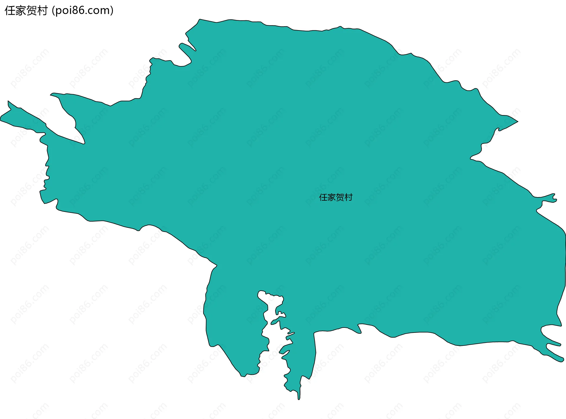 任家贺村边界地图