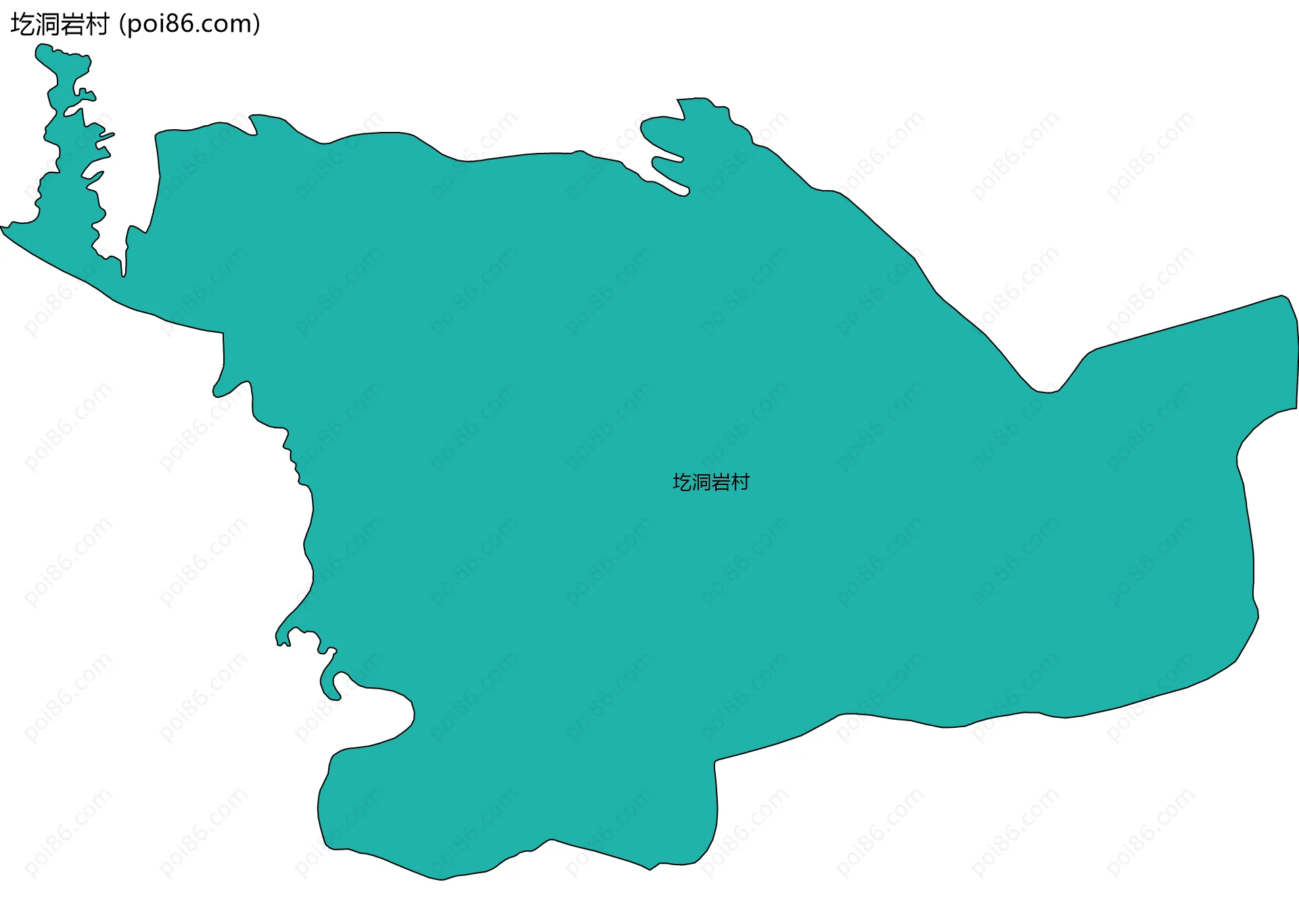 圪洞岩村边界地图