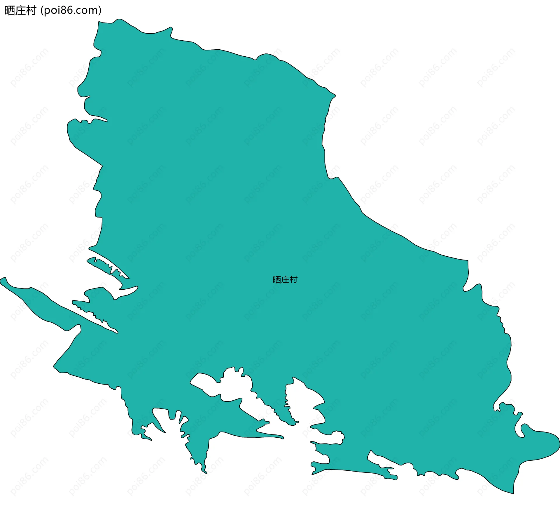 晒庄村边界地图