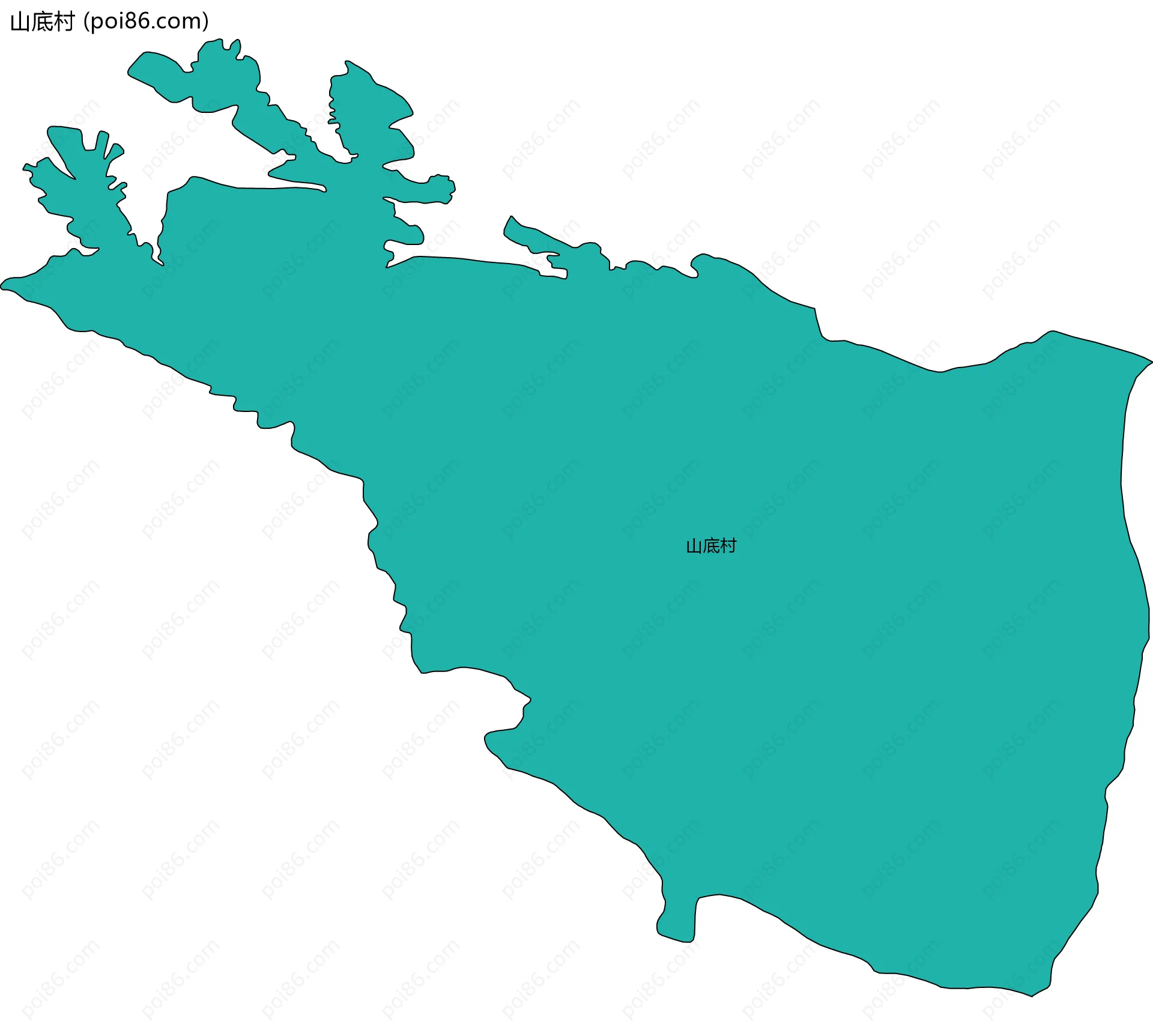 山底村边界地图