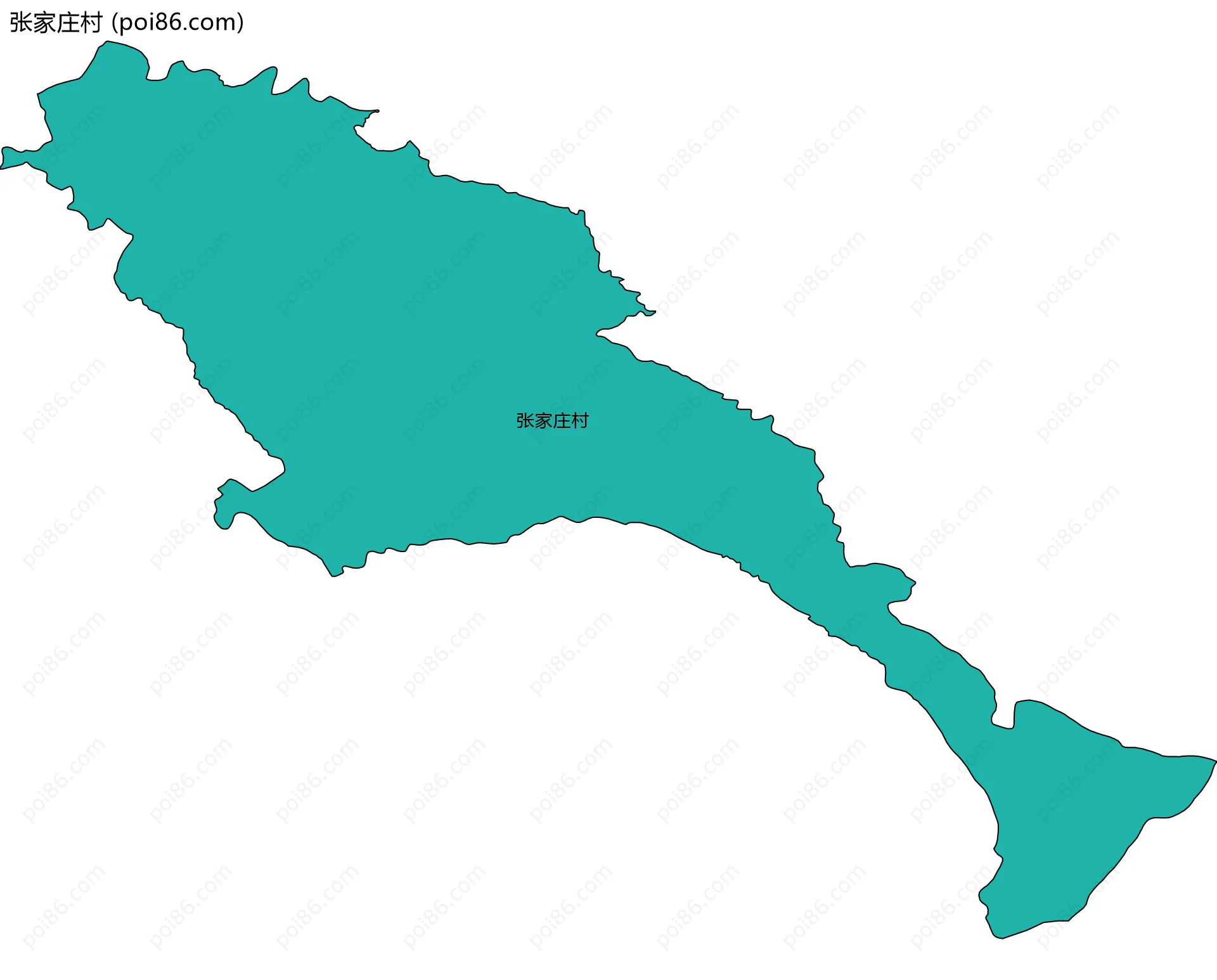 张家庄村边界地图