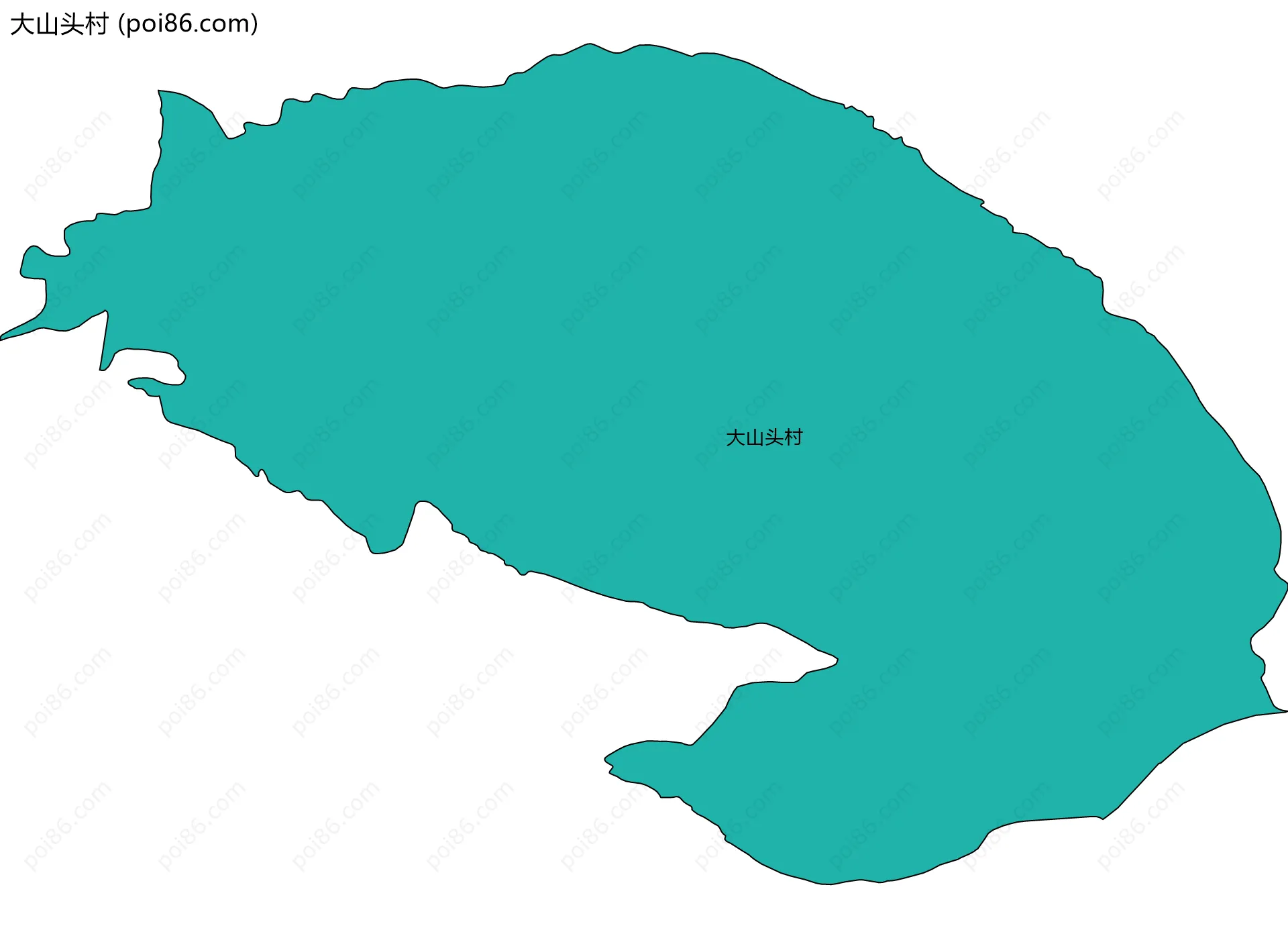 大山头村边界地图