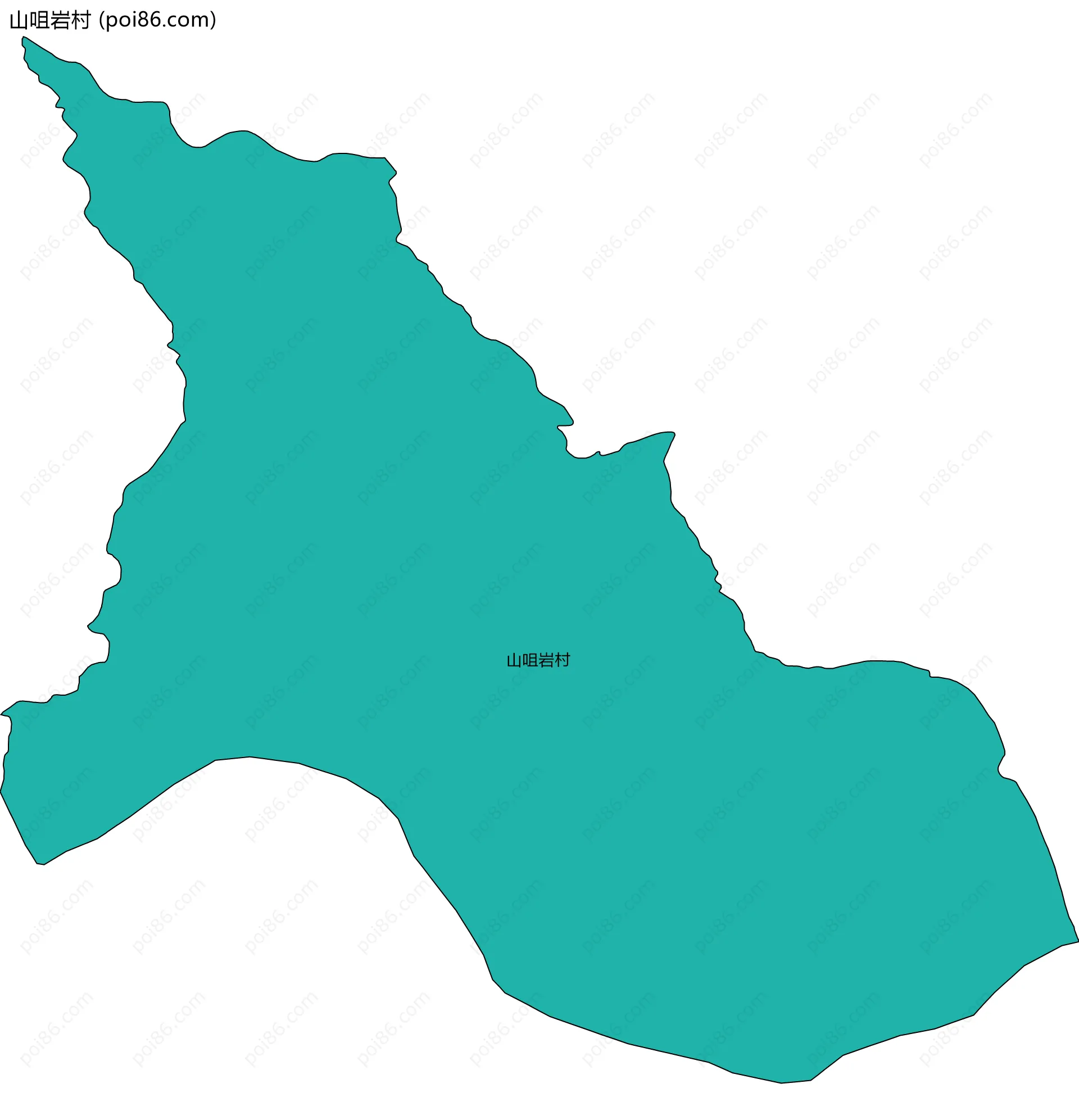 山咀岩村边界地图