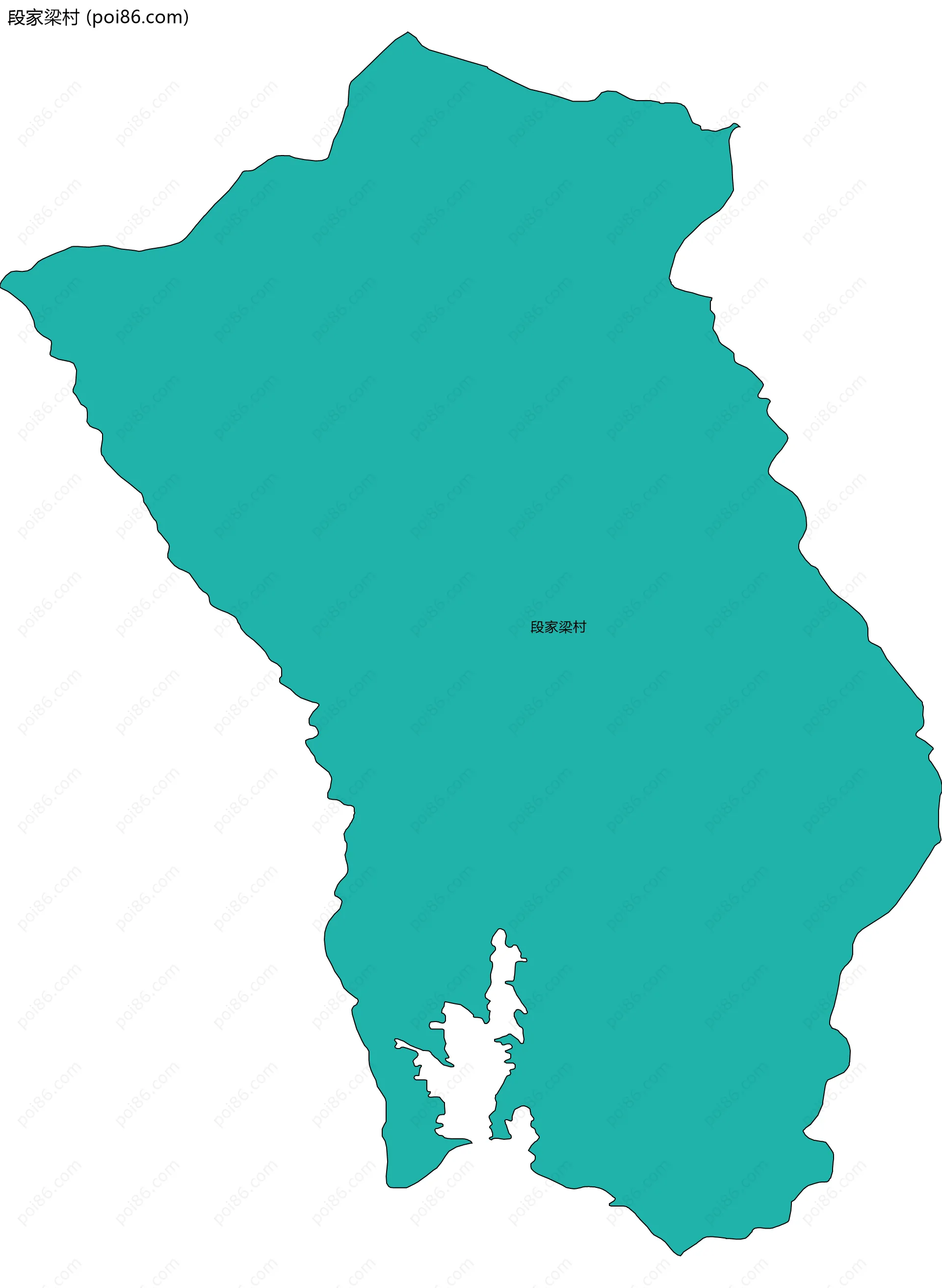 段家梁村边界地图