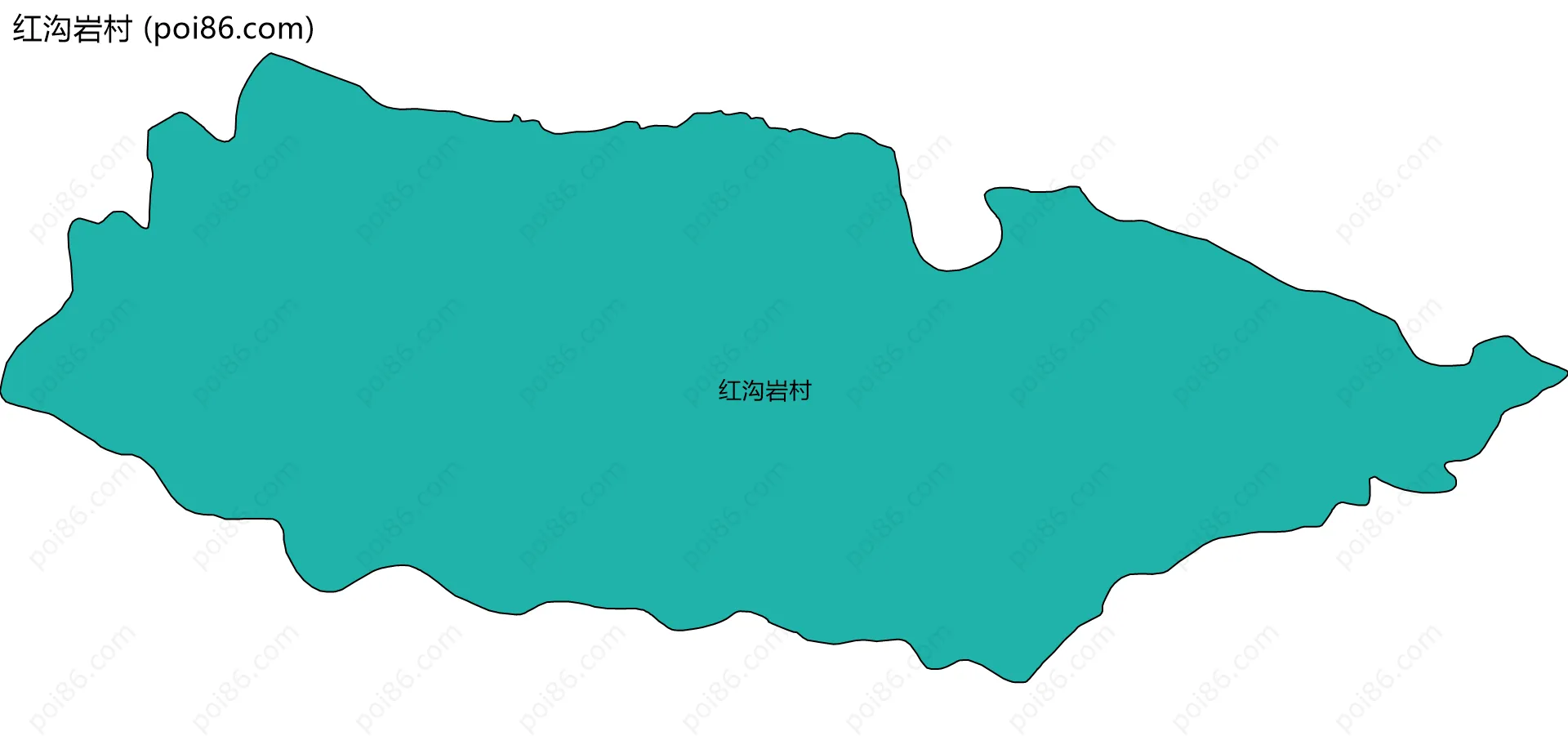 红沟岩村边界地图