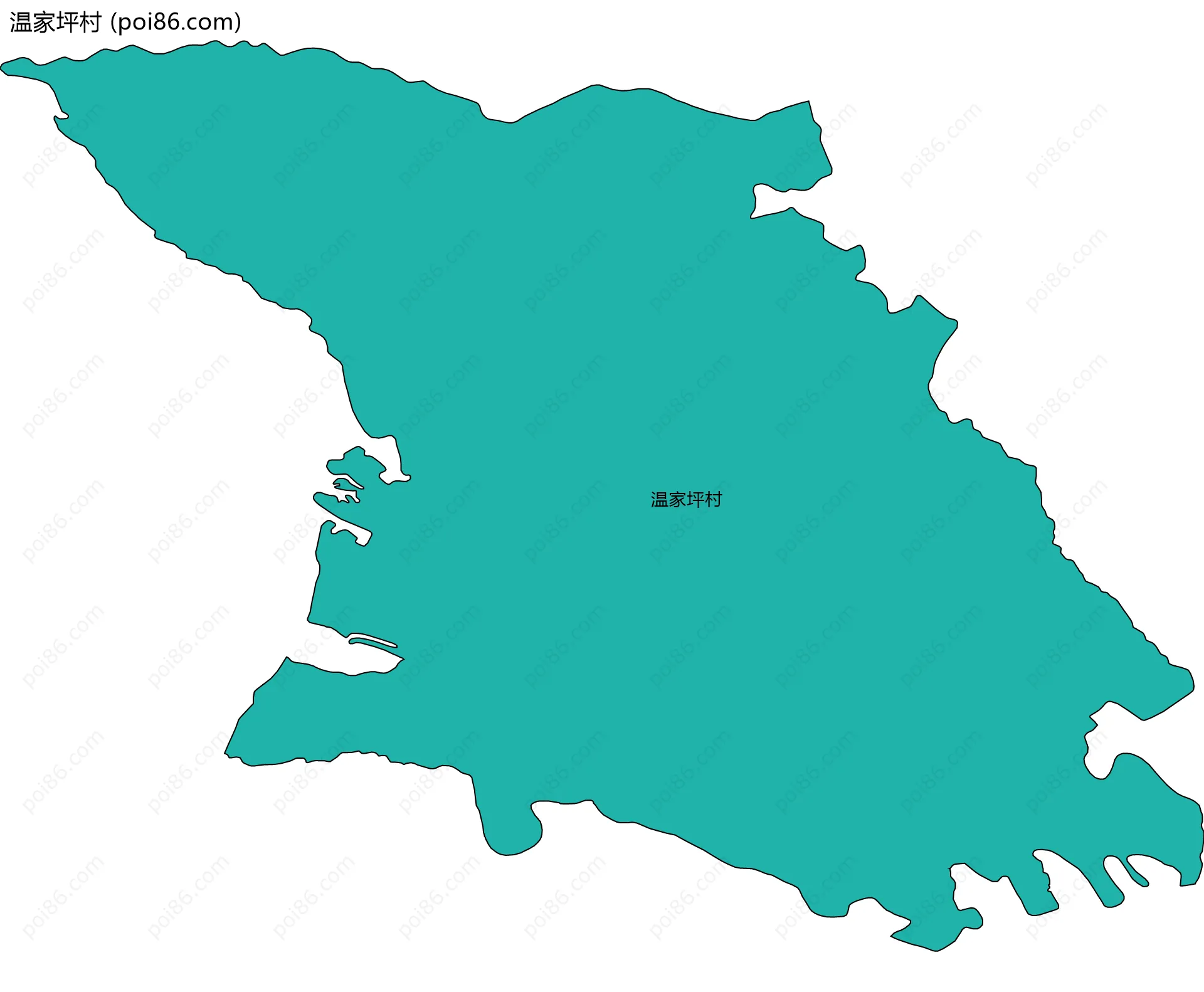 温家坪村边界地图