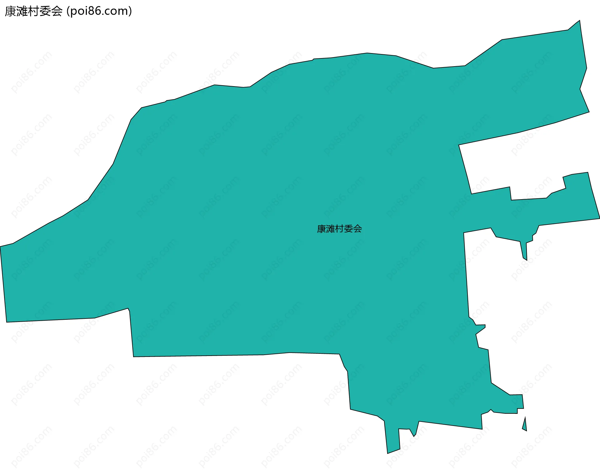 康滩村委会边界地图