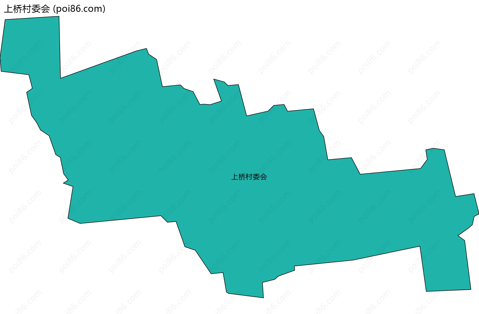 上桥村委会边界地图