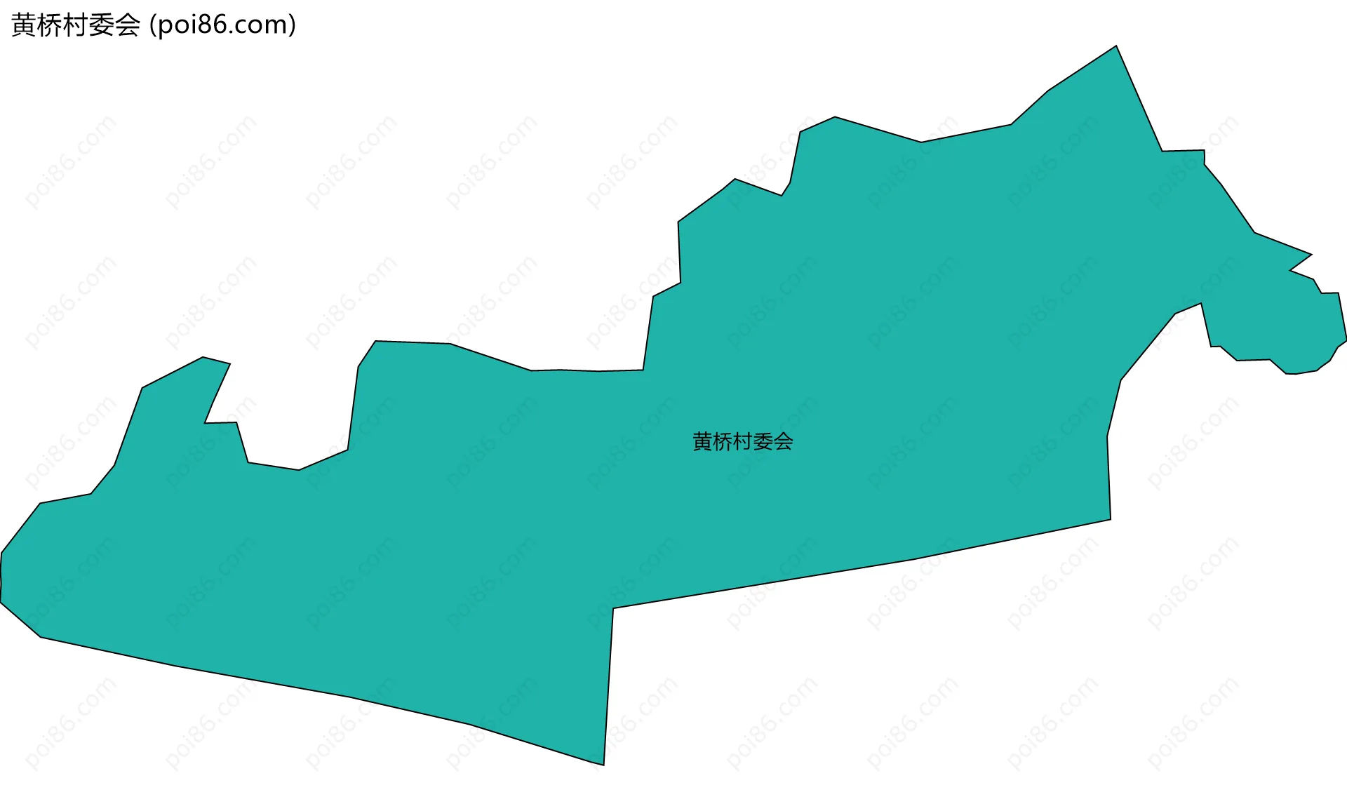 黄桥村委会边界地图