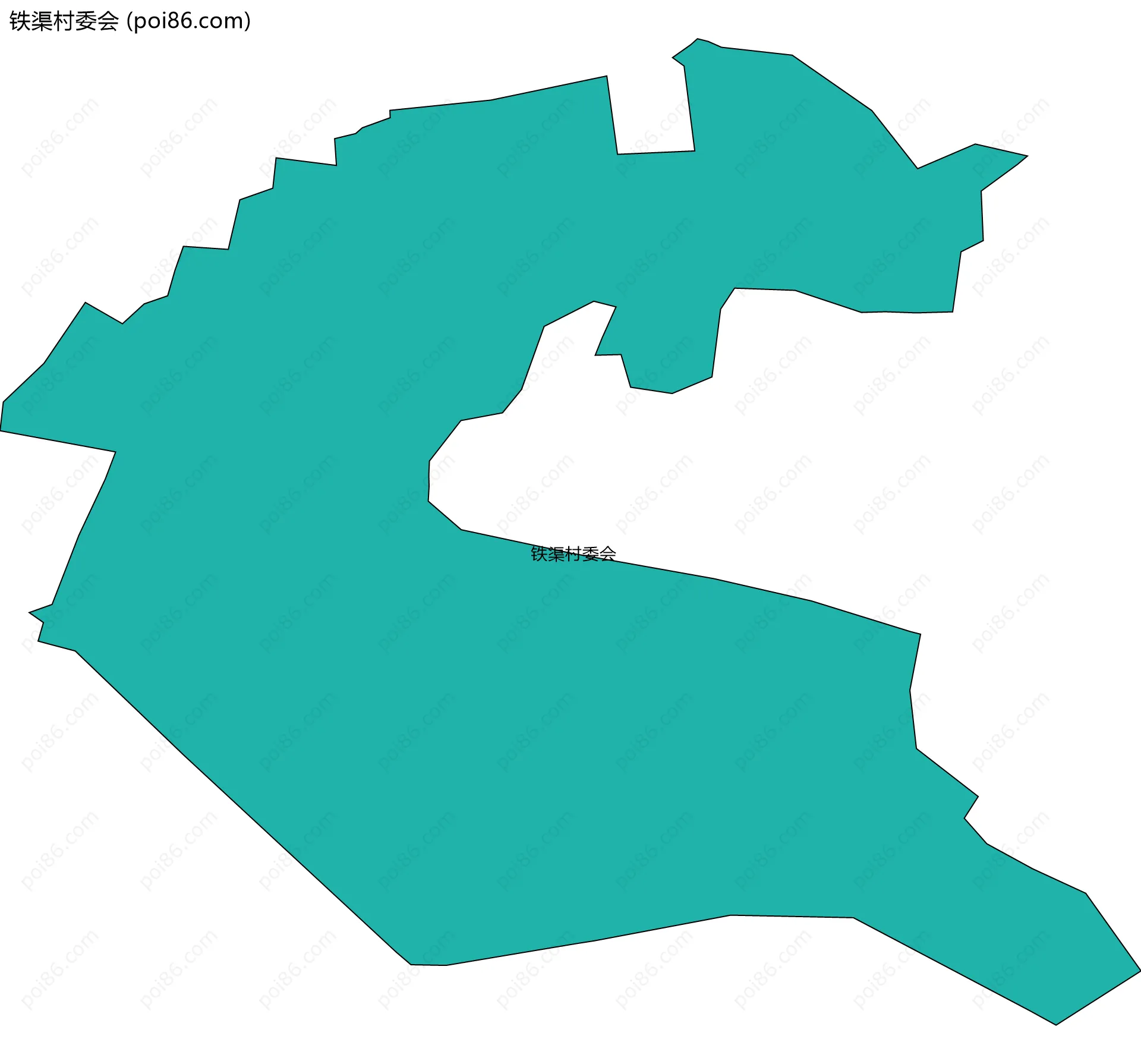 铁渠村委会边界地图