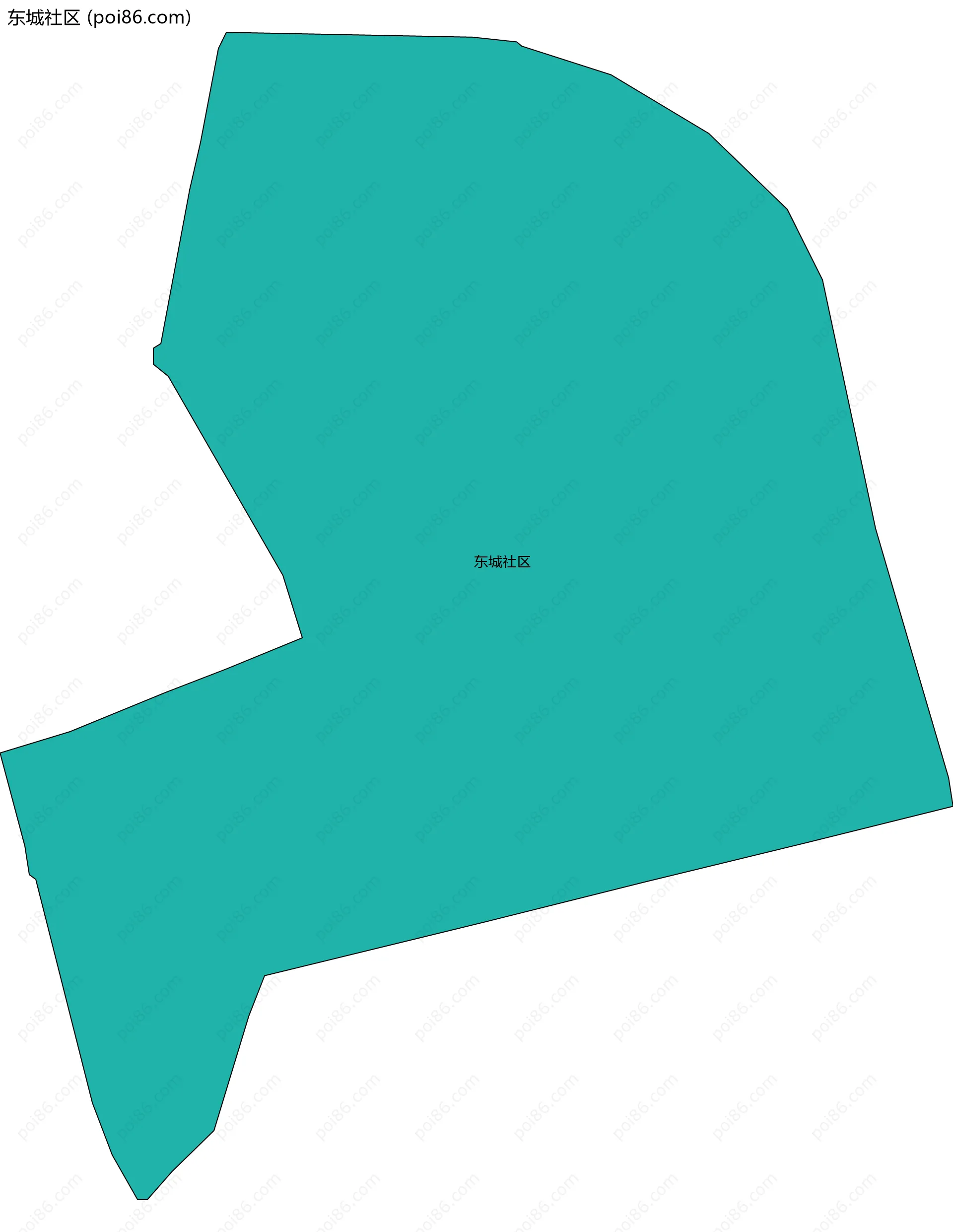 东城社区边界地图