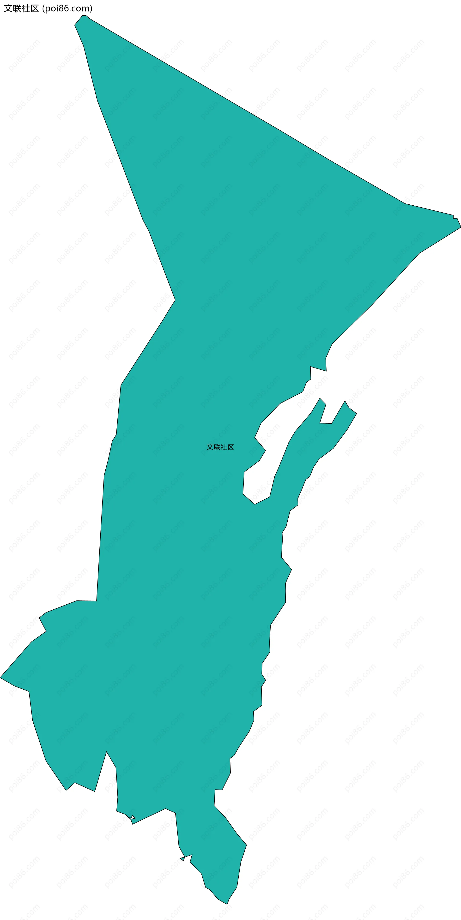 文联社区边界地图