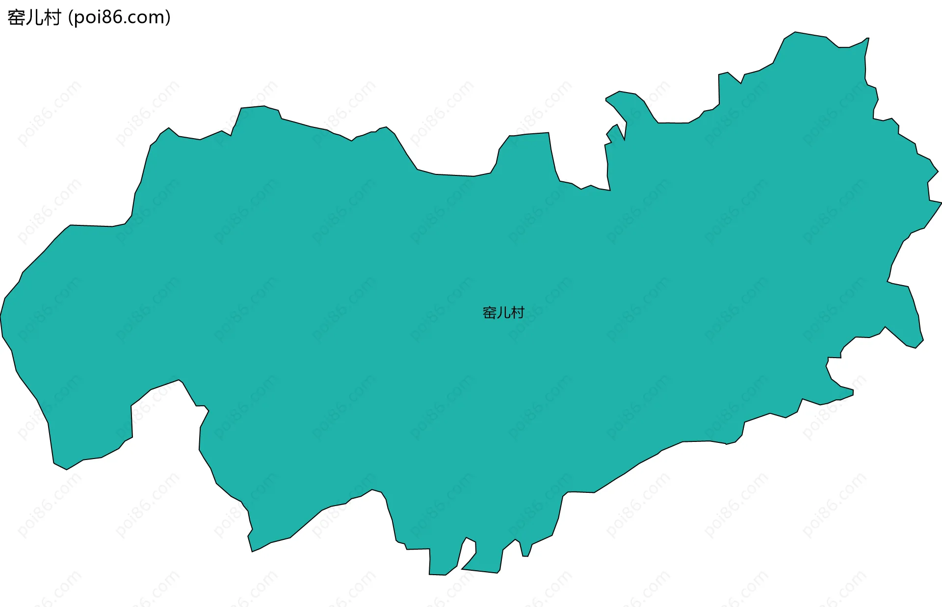 窑儿村边界地图