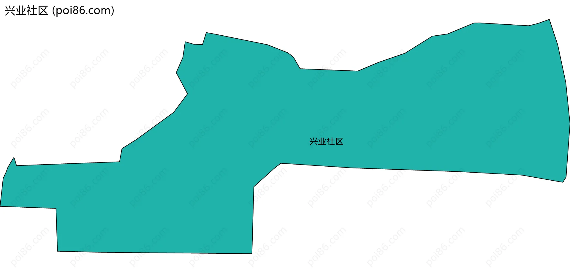 兴业社区边界地图