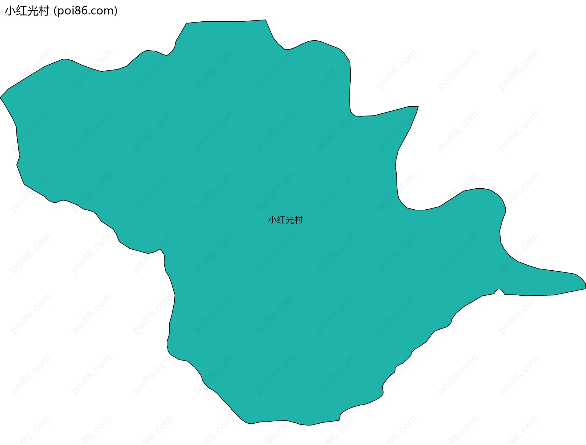 小红光村边界地图