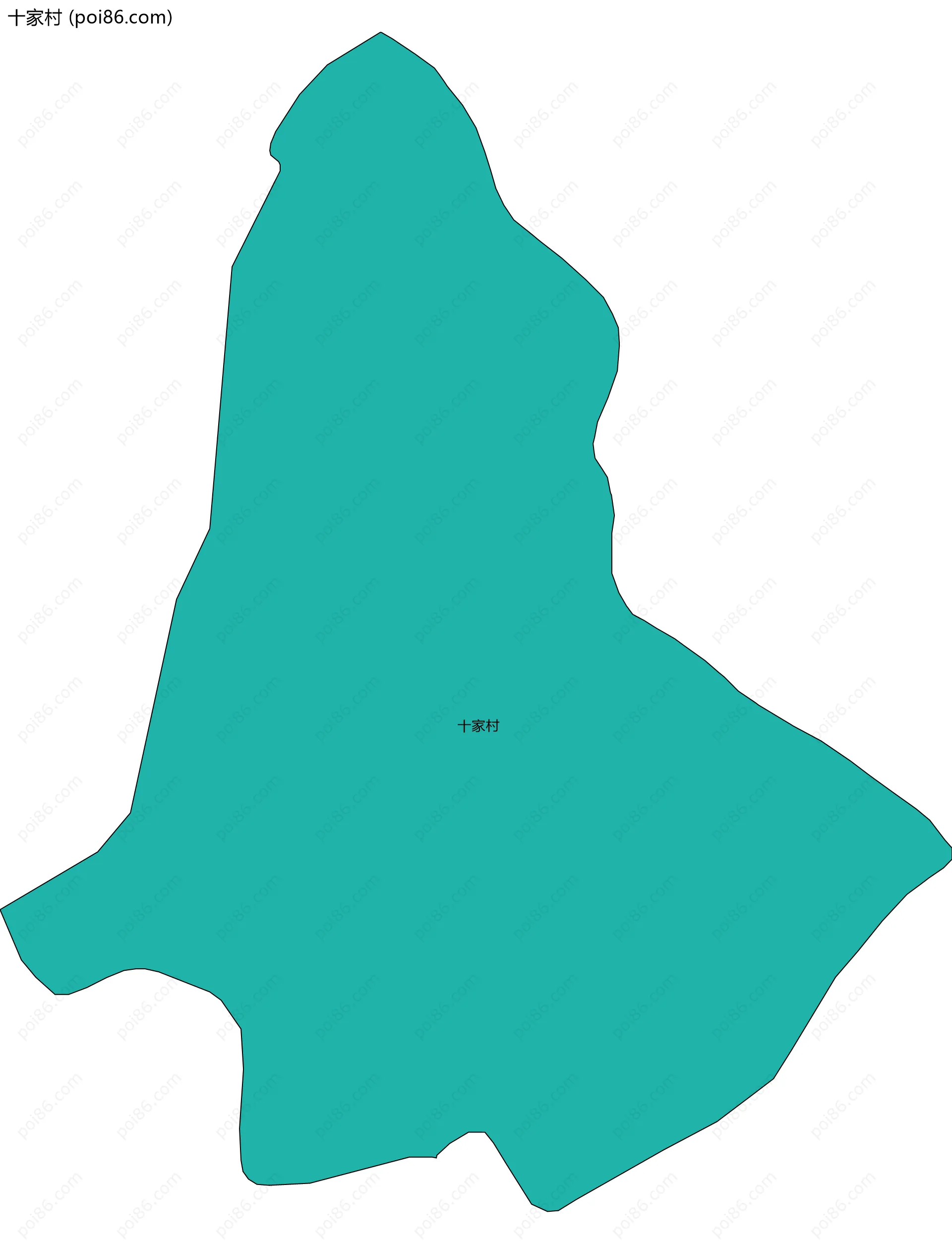 十家村边界地图